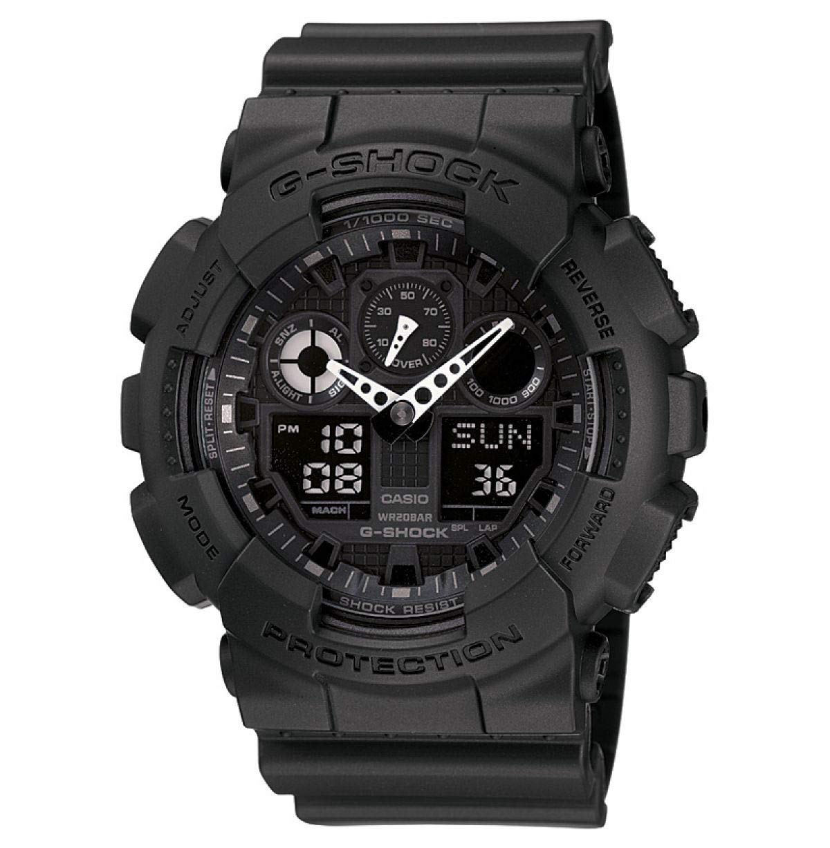 G-Shock Men's Watch in Resin with Anti Slip Over Sized Buttons - Water Resistant & Anti Magnetic
