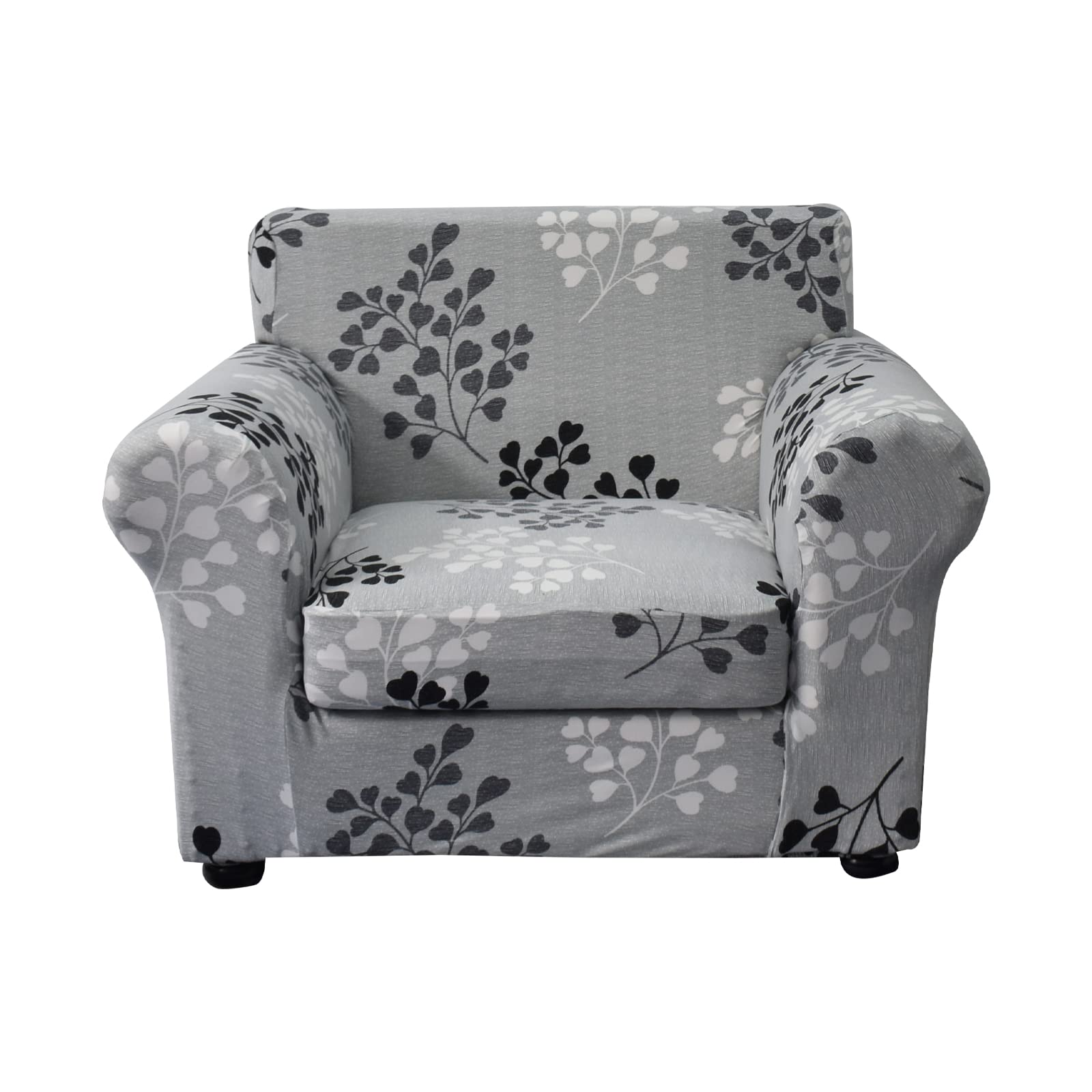 CRFATOP 2 Piece Soft Chair Covers for Dogs Stretch Armchair Cover Slipcovers for 1 Seater Chair Slip Cover Washable Sofa Furniture Covers with 1 Individual Cushion Covers,(Small,03)