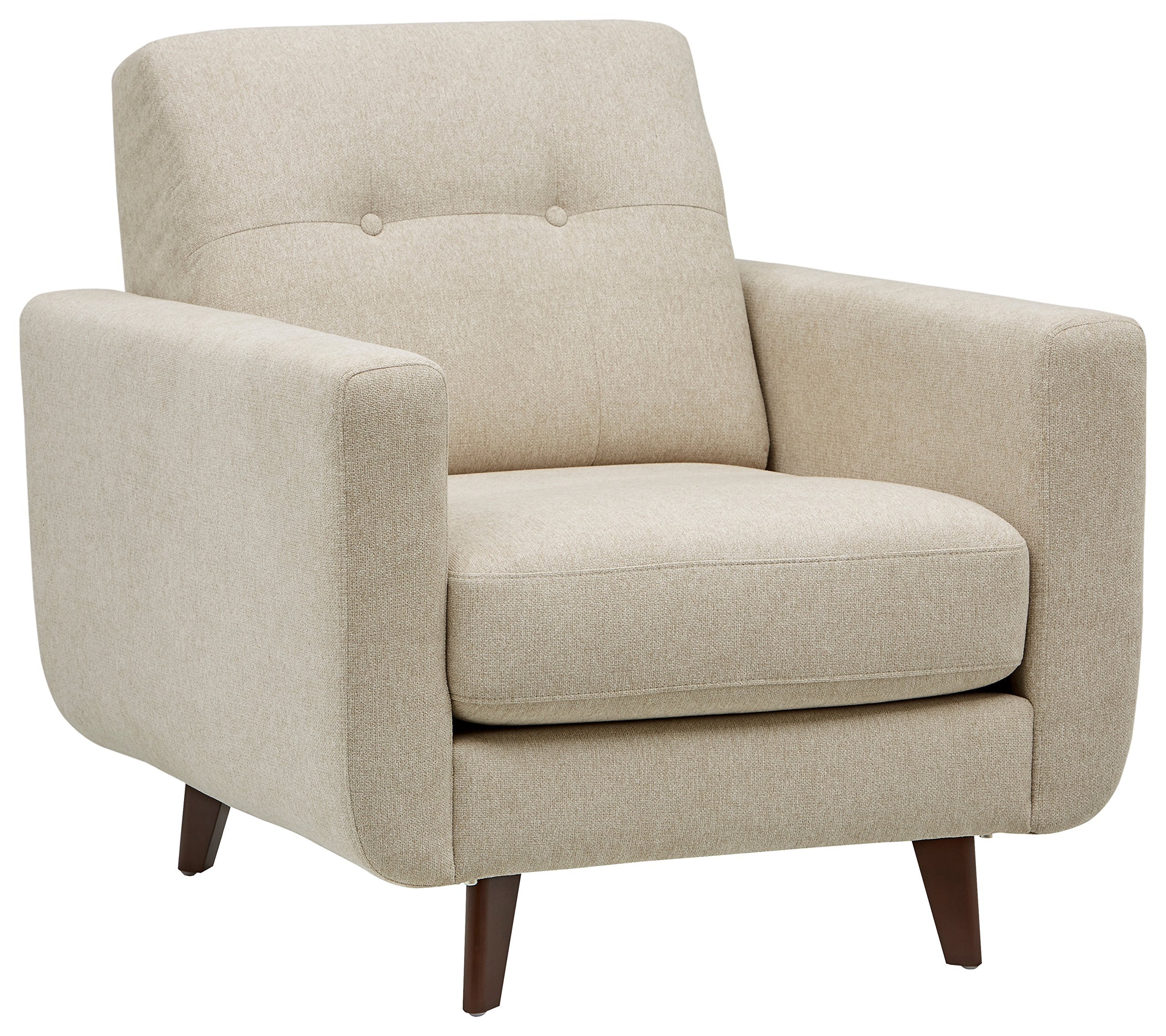 Amazon Brand – Rivet Sloane Mid-Century Modern Living Room Armchair, 32.7"W, Shell