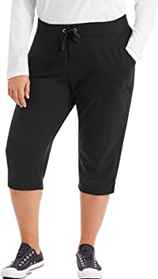 Women's Sweatspants, French Terry Capris with Pockets, JMS Women's Capri Pocket Sweatpants