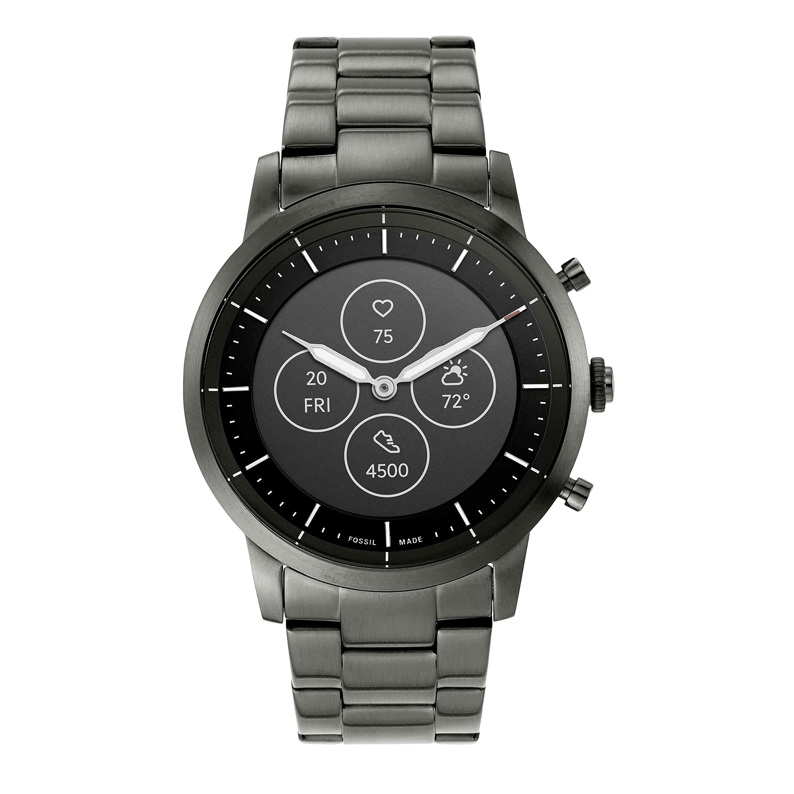 Fossil Men's Collider Hybrid Smartwatch HR with Always-On Readout Display, Heart Rate, Activity Tracking, Smartphone Notifications, Message Previews