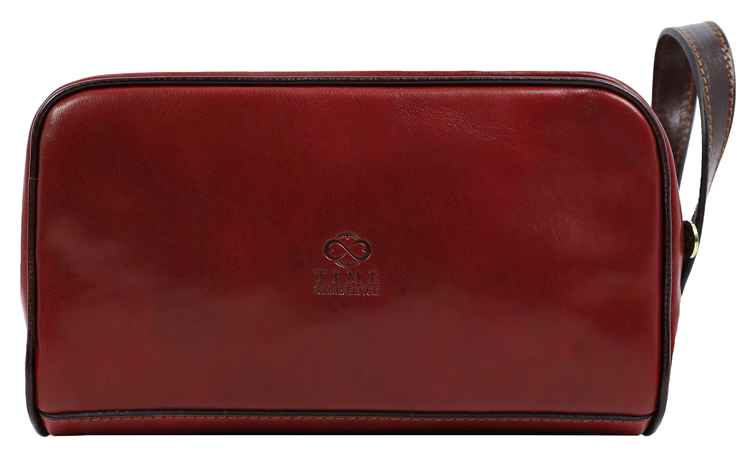 Leather Cosmetic Bag Toiletry Italian Classy Dopp Kit