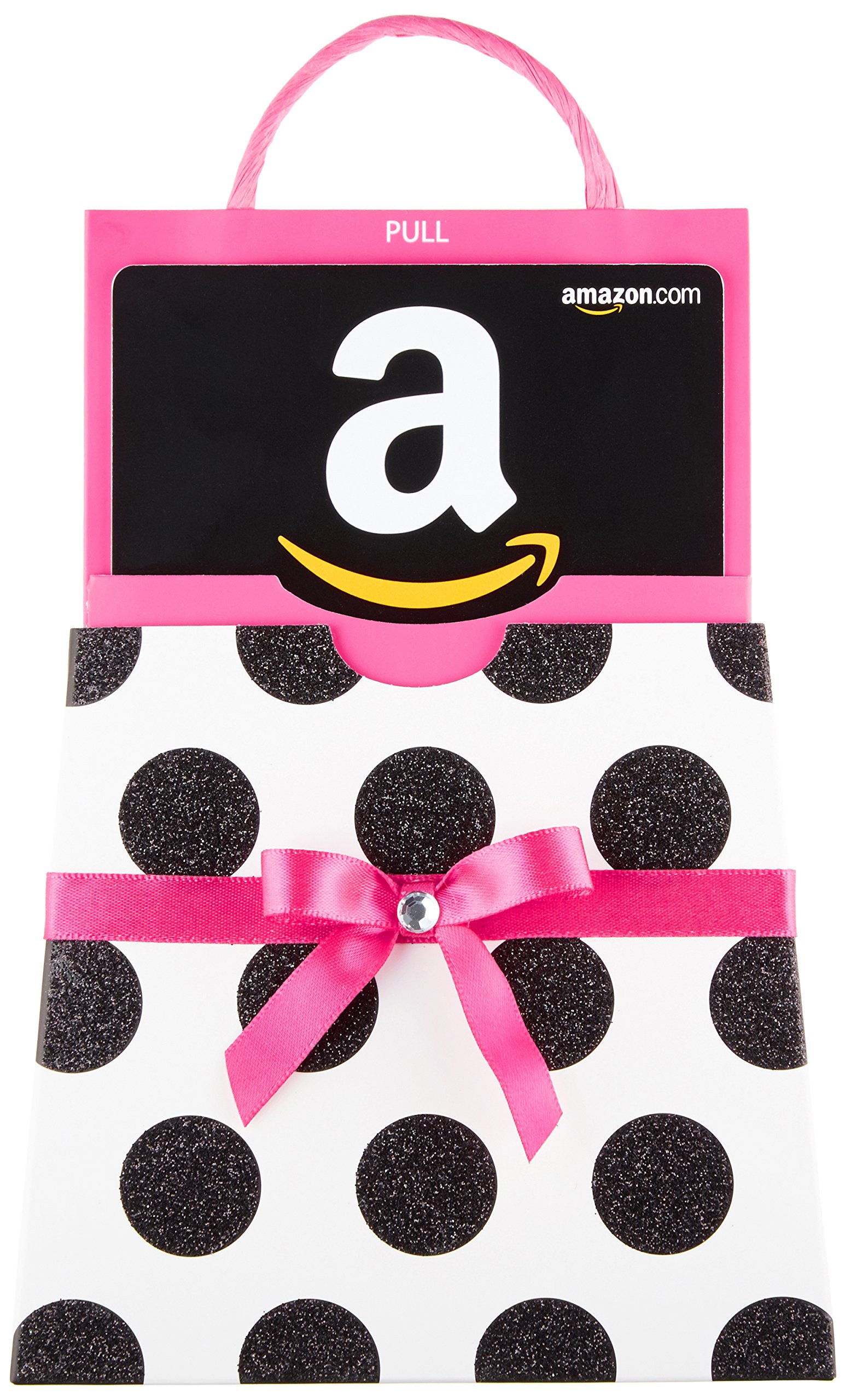 Amazon.com Gift Card in a Polka Dot Reveal (Classic Black Card Design)