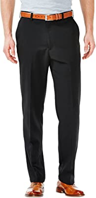 Men's Cool 18 Stria Hidden Expandable Waistband Plain Front Pant