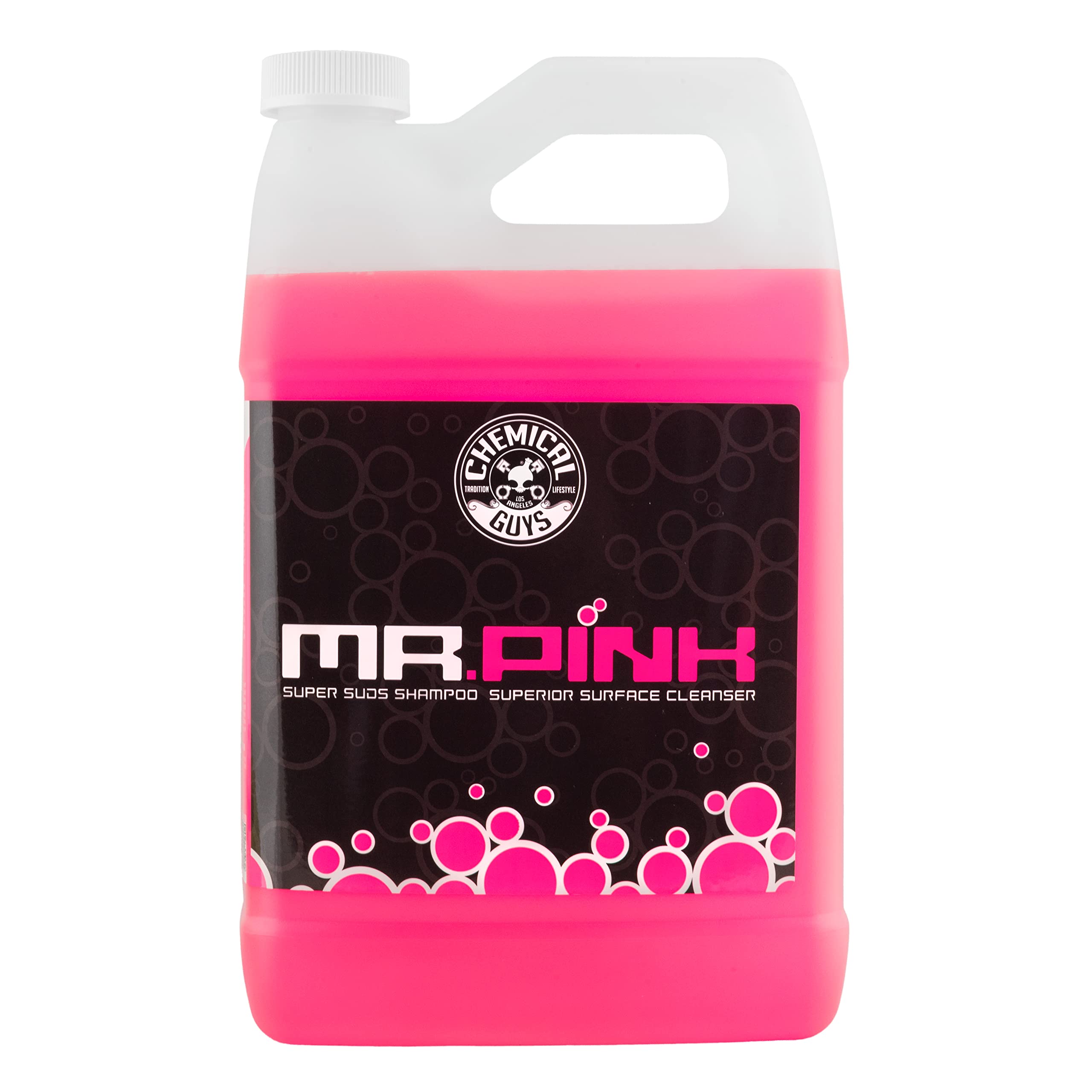 Chemical Guys CWS_402 Mr. Pink Foaming Car Wash Soap (Works with Foam Cannons, Foam Guns or Bucket Washes) Safe for Cars, Trucks, Motorcycles, RVs & More, 128 fl oz (1 Gallon), Candy Scent