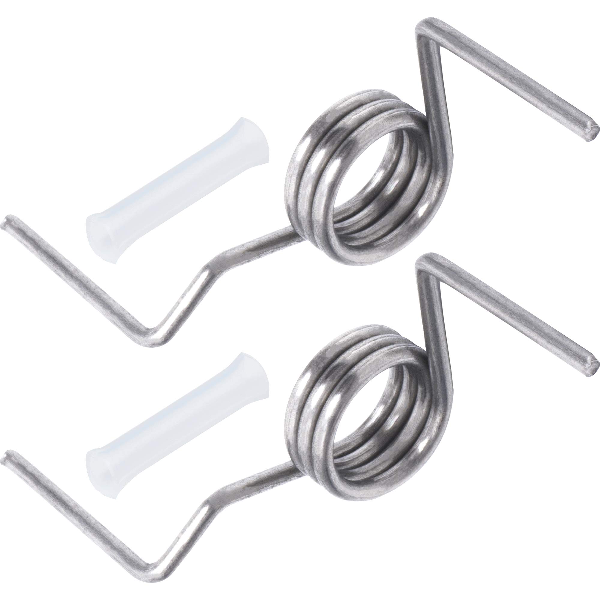DA81-01345B & DA81-01346A Refrigerator French Door Spring and White Sleeves Pin Set Replacement by BlueStars - Exact Fit for Samsung Refrigerators Models RF267AFWP RF267HERS RF268ABBP RF268ABPN