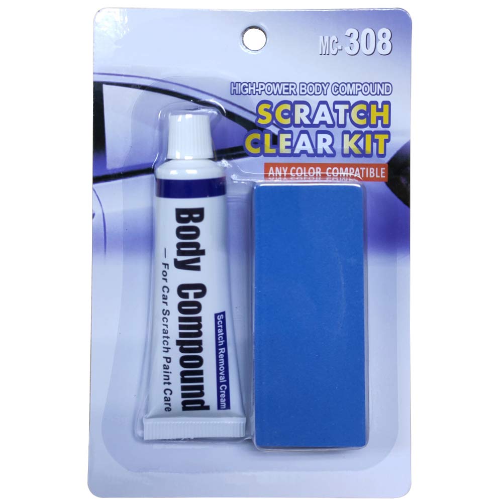 Car Scratch Repair Polishing Wax Kit Sponge Body Compound Cream Wax Car Body Compound Scratch Remover Vehicle Paint Scratch Repair Auto Paint Scratch Remover Kit Car Scratch Repair (Universal)