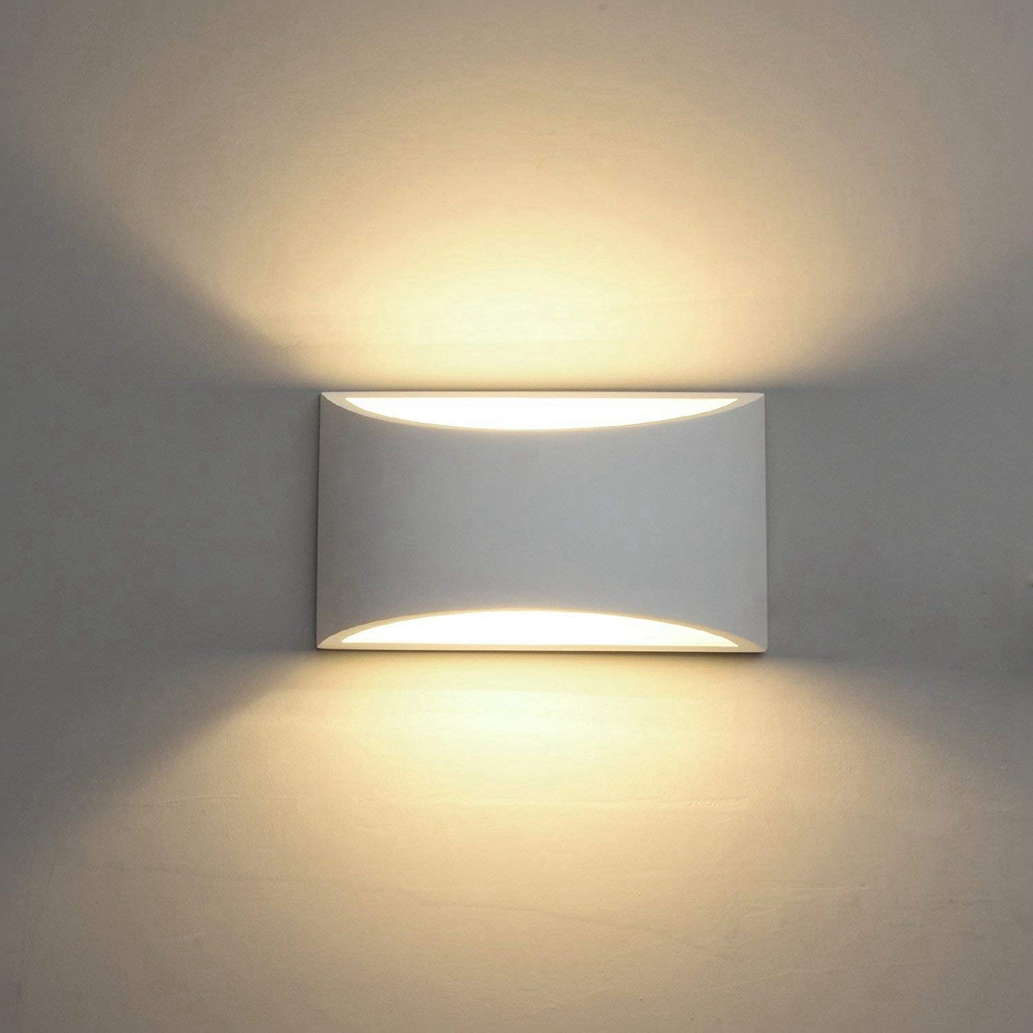 ChangM Modern LED Wall Sconce Lighting Fixture Lamps 7W Warm White 2700K Up and Down Indoor Plaster Wall Lamps for Living Room Bedroom Hallway Home Room Decor(with G9 Bulbs NOT Plug)