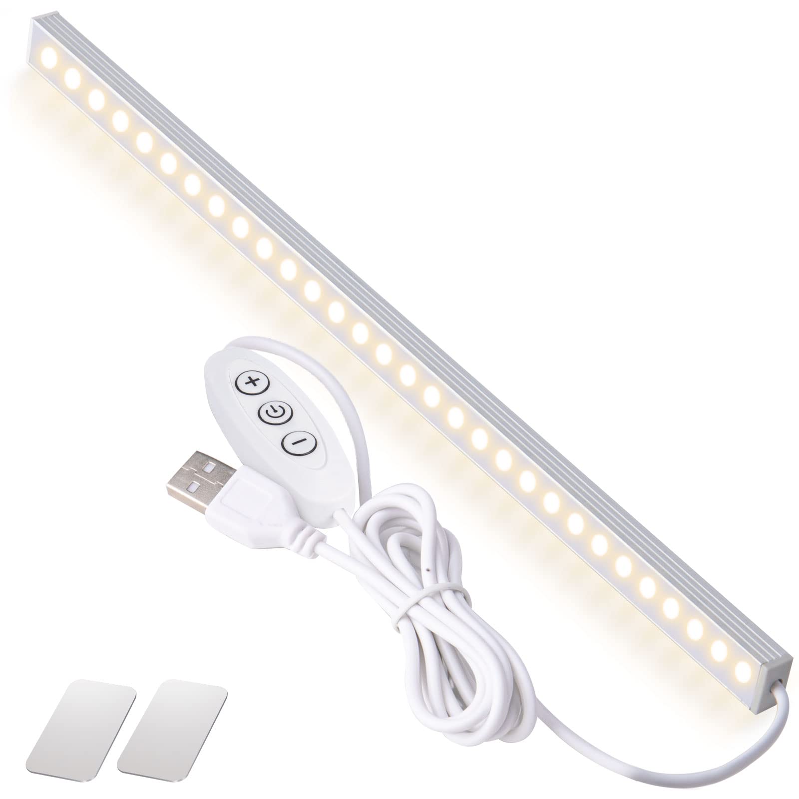 DWEPTU Kitchen Lights Closet Lights LED Stick on Lights Under Counter Light Fixtures with USB Powered LED Light Bar for Room Under Counter Lighting Work Tables Student Dormitory