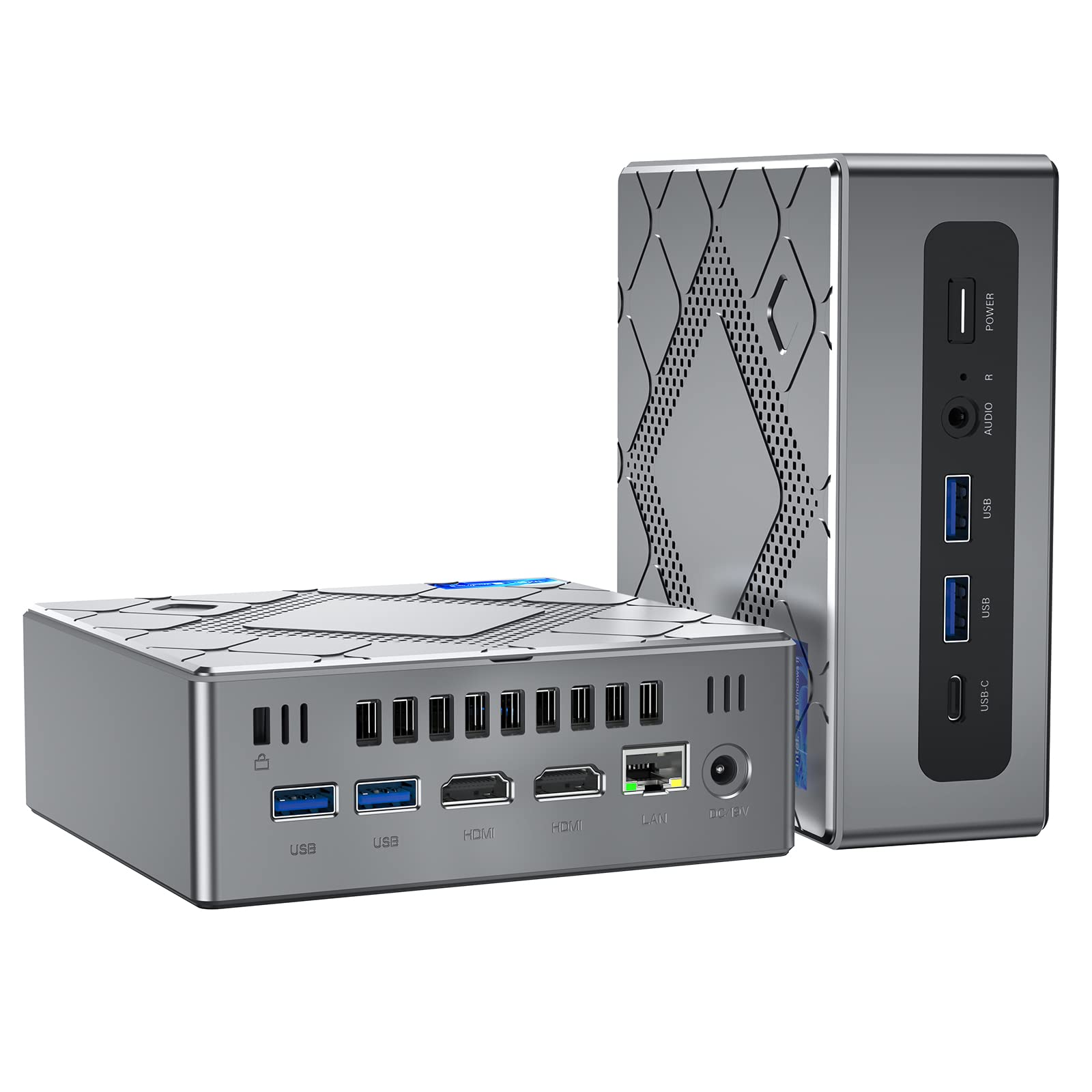 KAMRUI CK10 Mini PC 16GB RAM, Intel Core i7-10810U(up to 4.9GHz) Mini Computer Windows 11 Pro, Six-Core Small Desktop Computers Tower Support Triple Display 4K, NVME SATA SSD,USB 3.0,Type C,LAN, HTPC