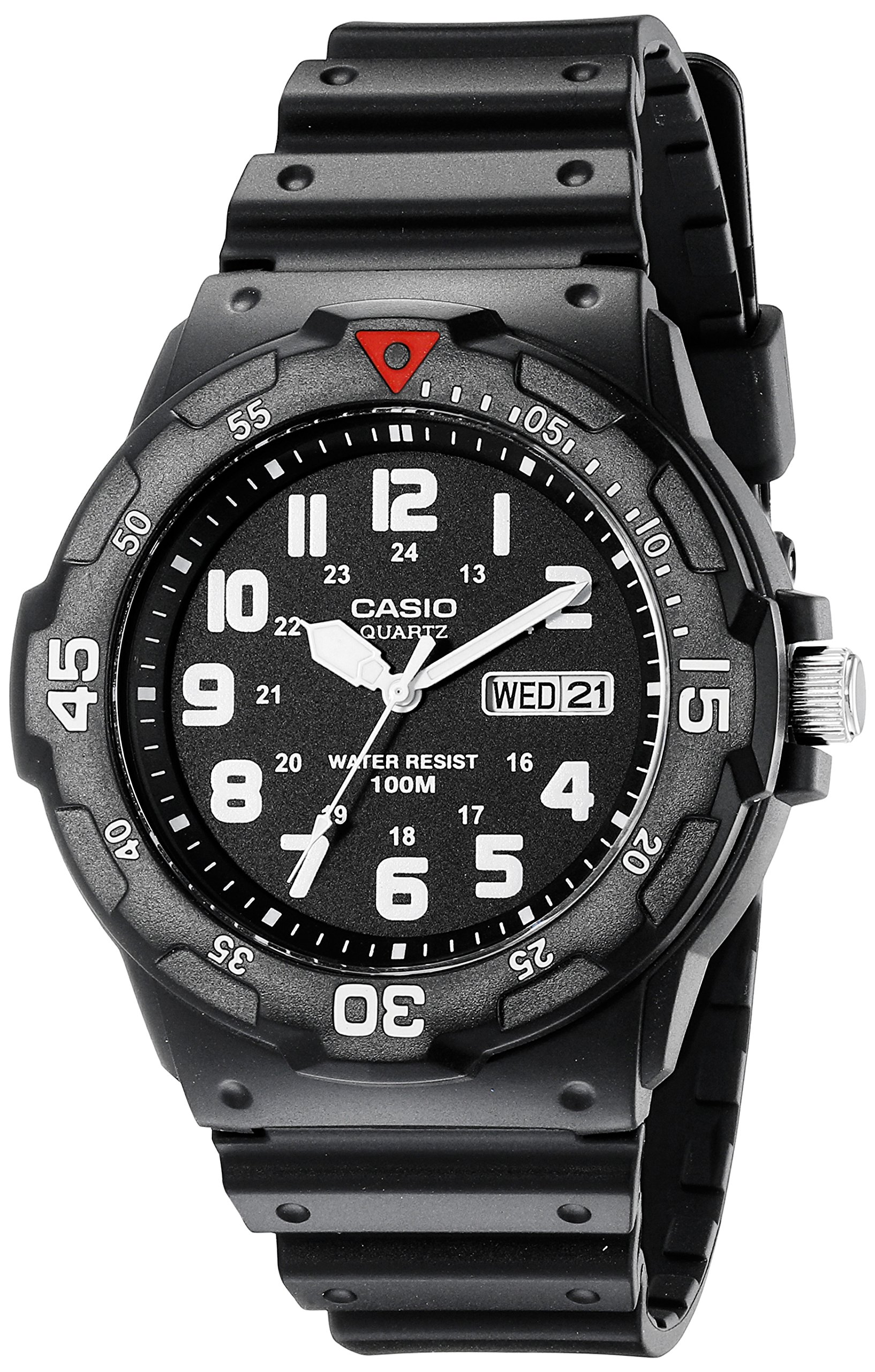 EAW-MRW-200H-1BV Men's MRW200H-1BV Black Resin Dive Watch