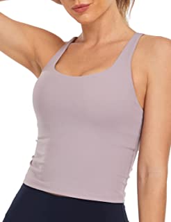 Longline Zeal Bras Medium Impact Wirefree Sports Bras Workout Tank Tops with Removable Pads, A-D Cups