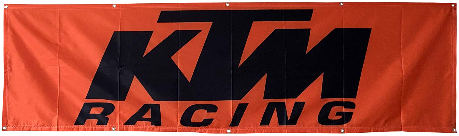 Daoops KTM Racing Flag Motorcycle Racing 2X8FT Banner