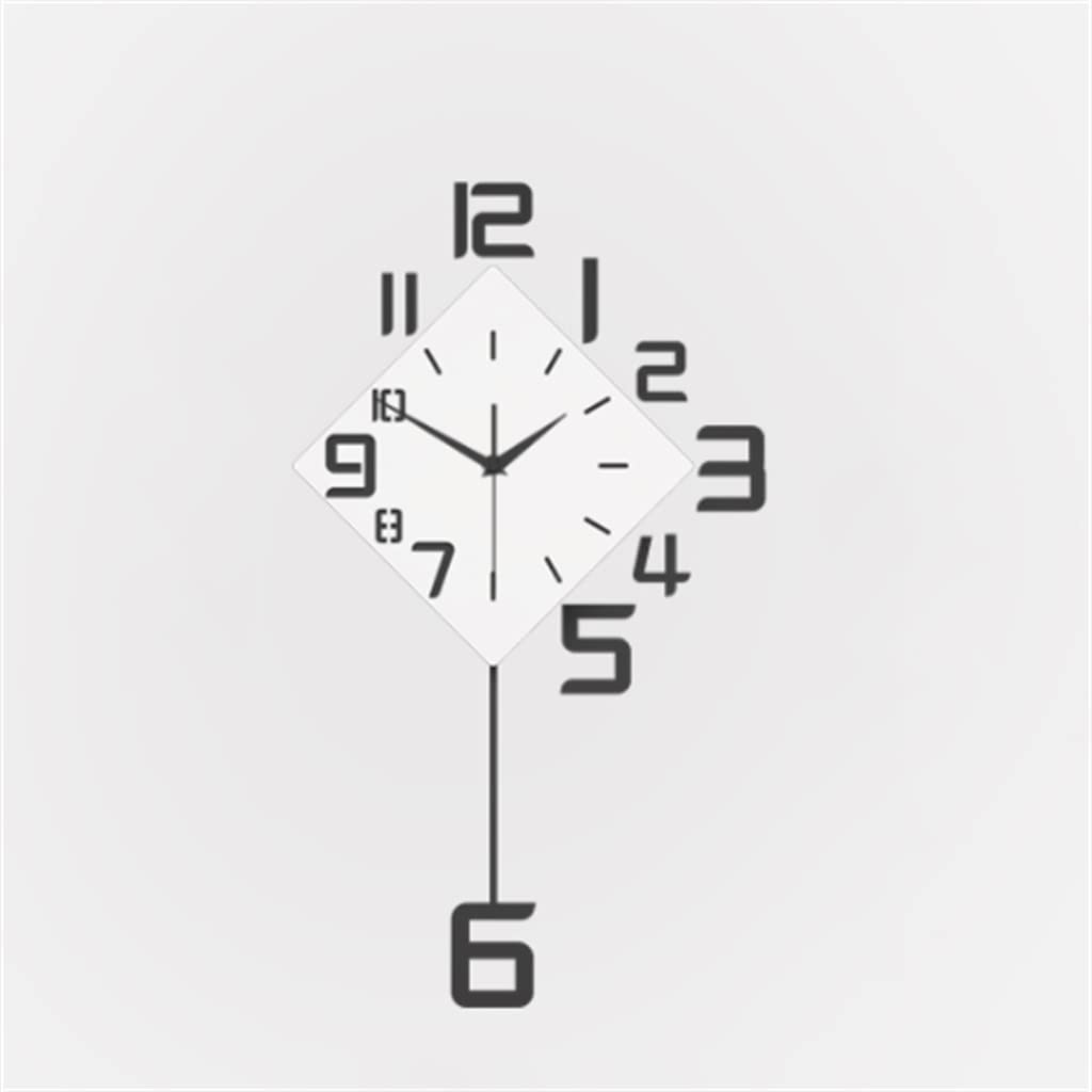CZDYUF Pendulum Clock Silent 3D Sticker Digital Clock Wall Watch for Living Room Kitchen Decorative Clock