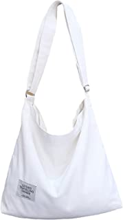 Women's Retro Large Size Canvas Shoulder Bag Hobo Crossbody Handbag Casual Tote