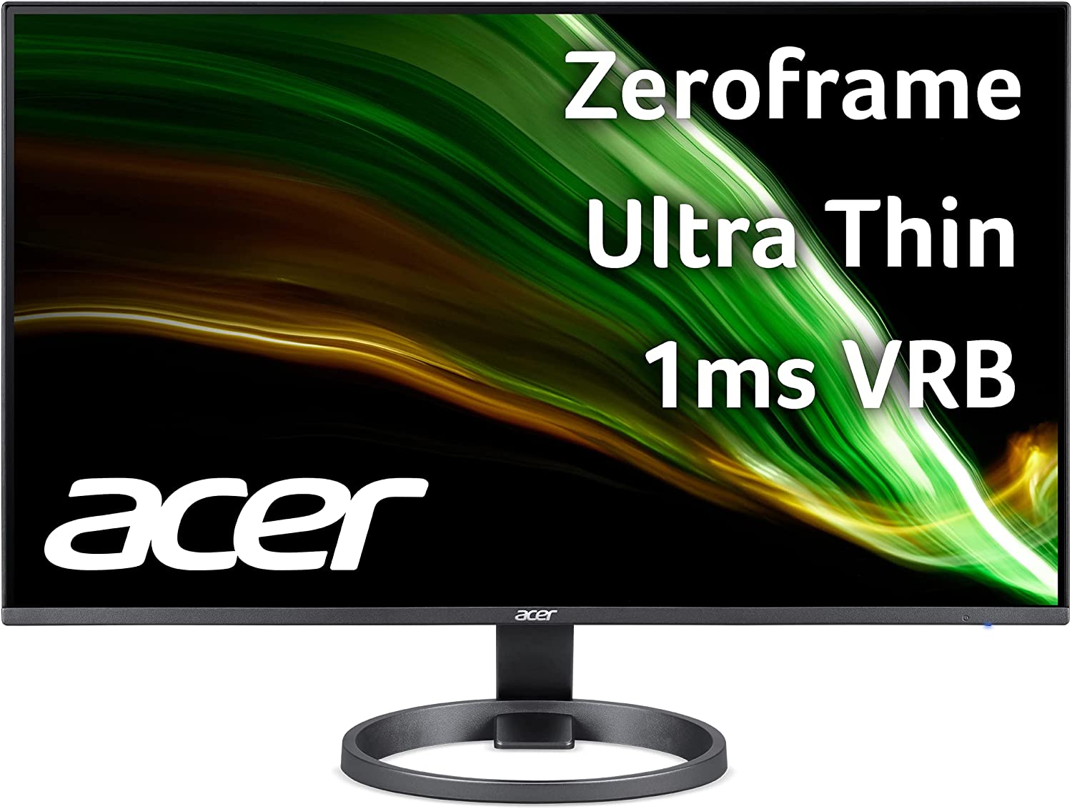         Acer R242Y Ayi 23.8" Full HD (1920 x 1080) VA Monitor | AMD FreeSync Technology | Ultra-Thin | Edge-to-Edge | Zero-Frame | 1ms VRB | 75Hz | HDMI &amp; VGA ports       