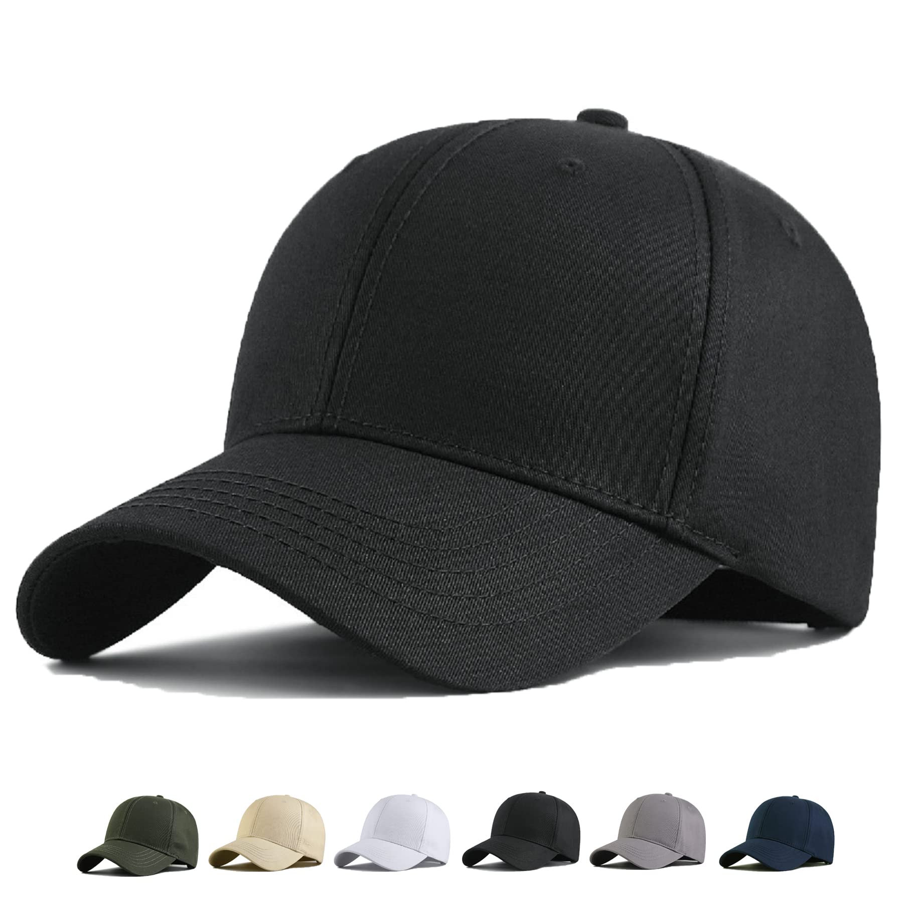 Oversize Baseball Cap XXL Big Head Hats for Men Large Head Hats Dad Hat Adjustable 23.6"-26.8"