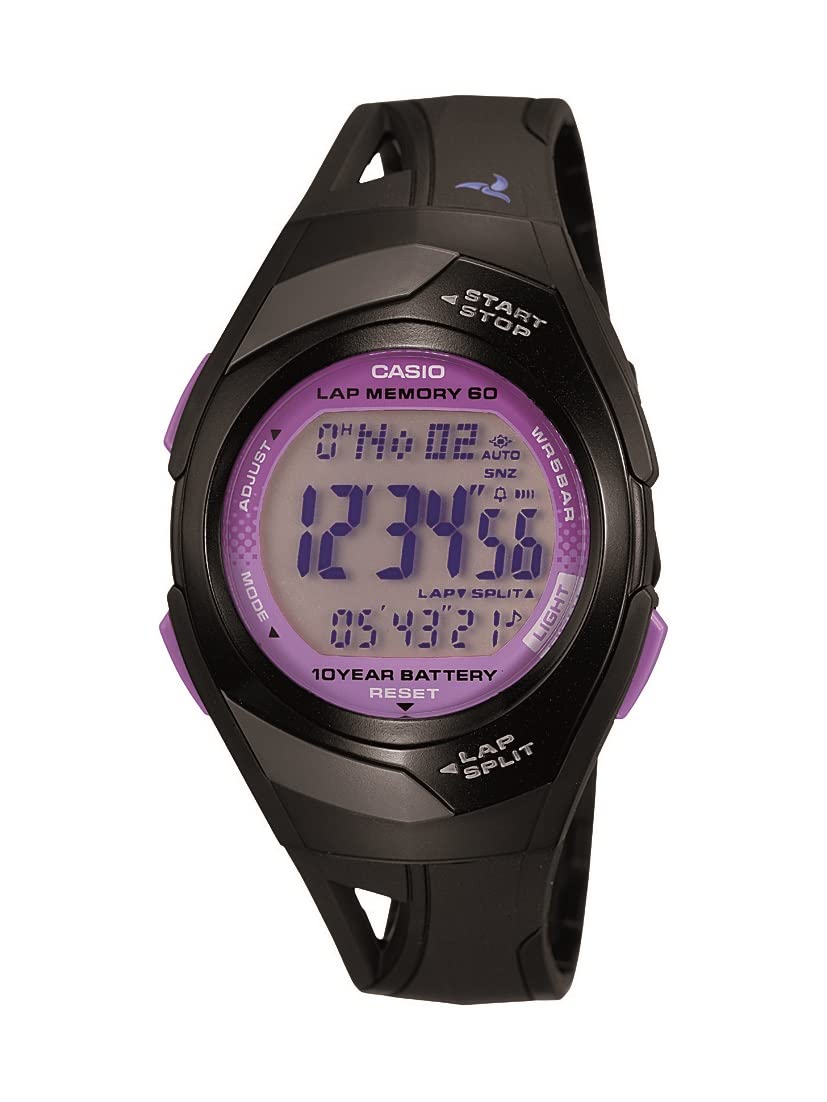 STR300-1C Sports Watch - Black & Pink