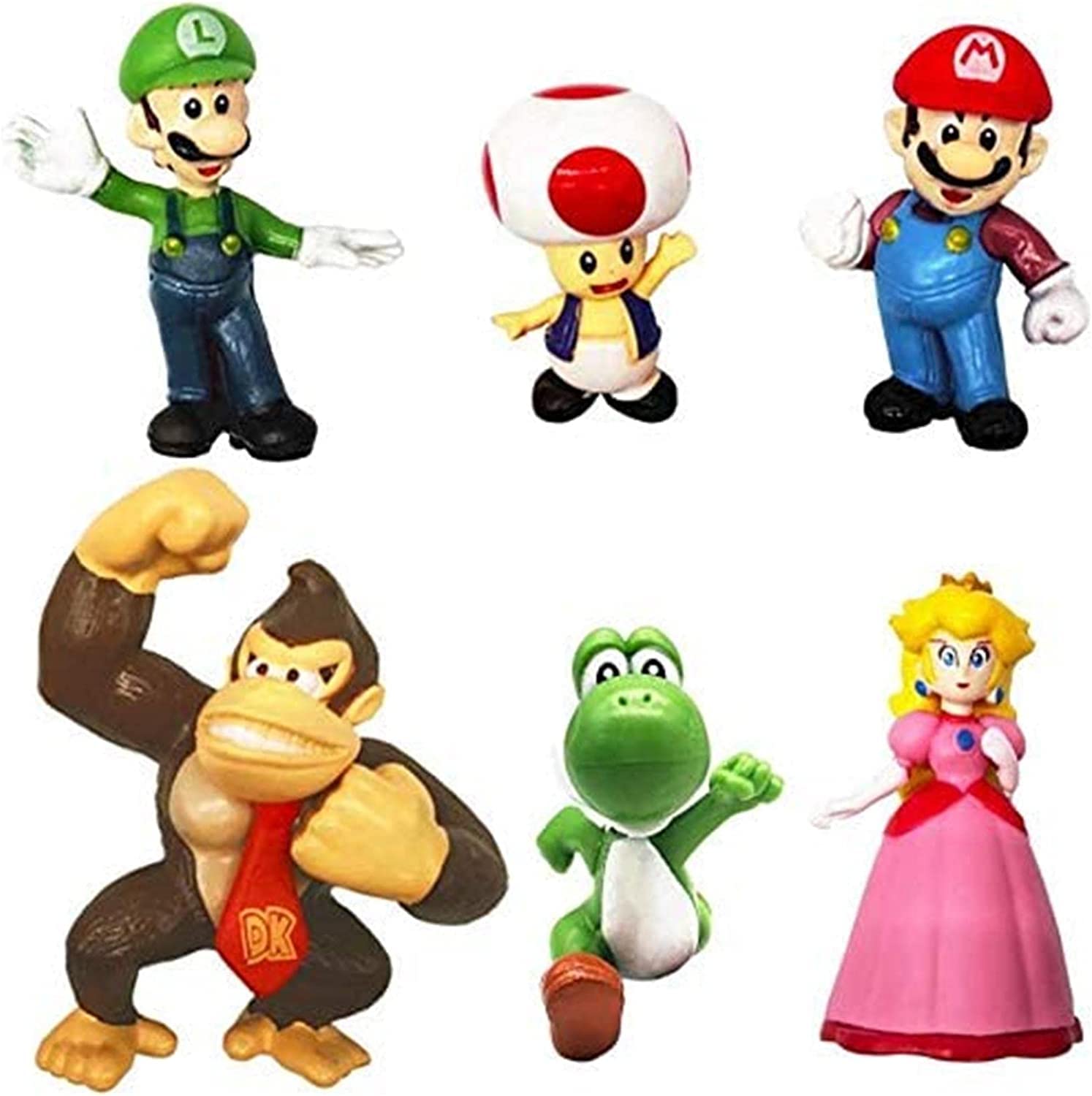 Mario Toys , Mario Characters, Mario Bros. Action Figure Children's Toys Decorating Series Playset