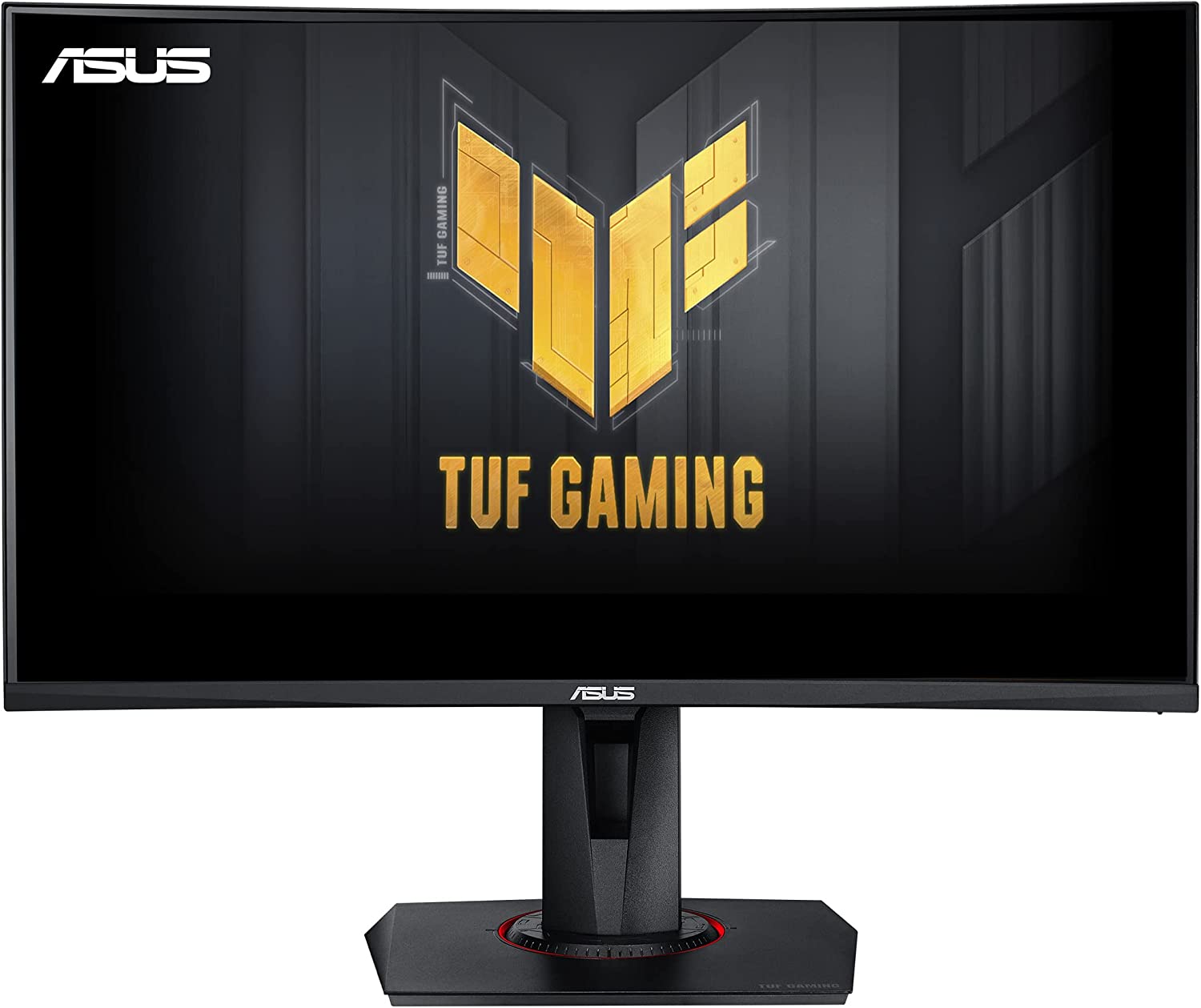         ASUS 27” 1080P TUF Gaming Curved HDR Monitor (VG27VQM) - Full HD, 240Hz, 1ms, Extreme Low Motion Blur, Adaptive-Sync, Freesync? Premium, Speakers, Eye Care, HDMI, DisplayPort, USB, Height Adju