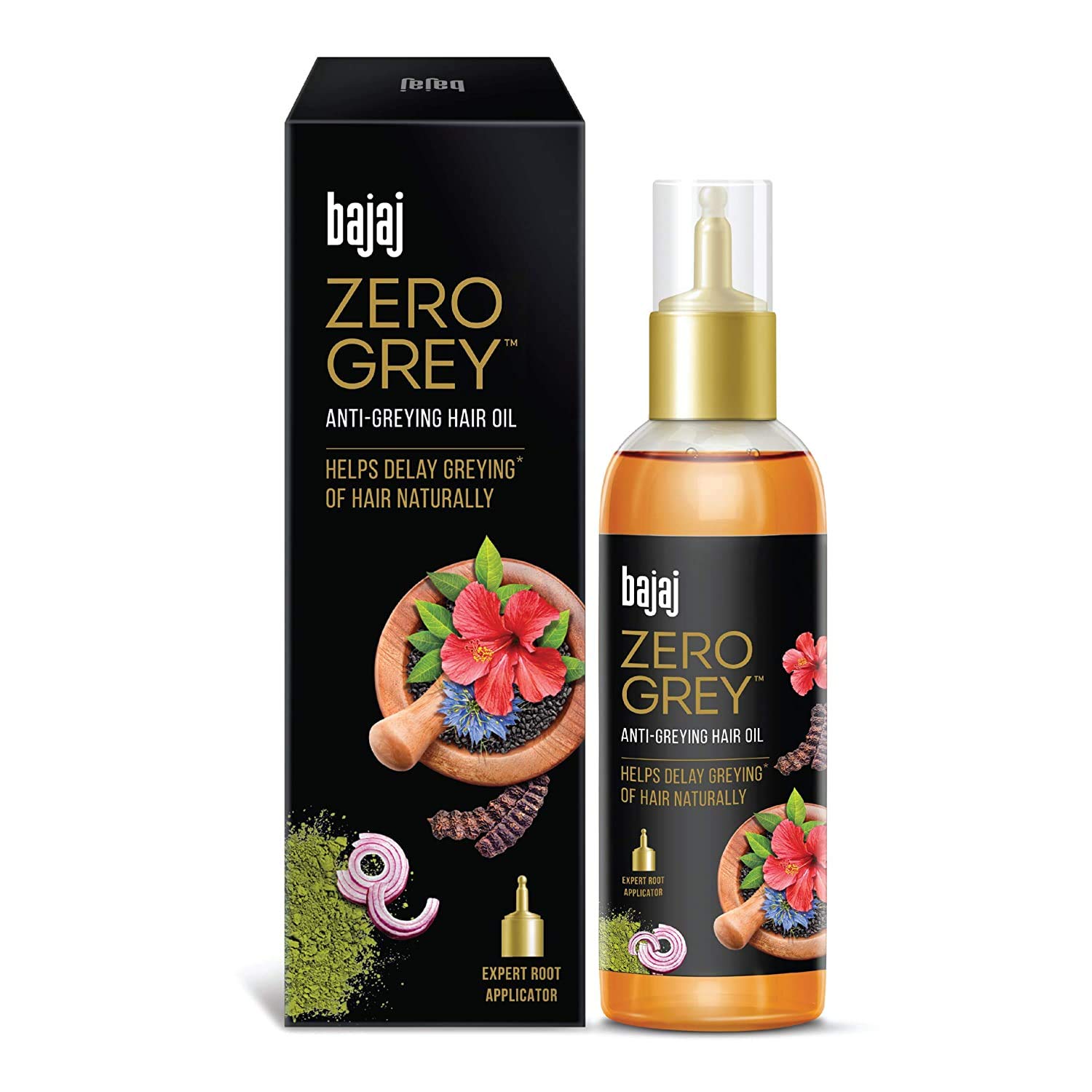 Bajaj Zero Grey Anti Graying Hair Oil 100 ml l hair growth oil l (pack of 1)