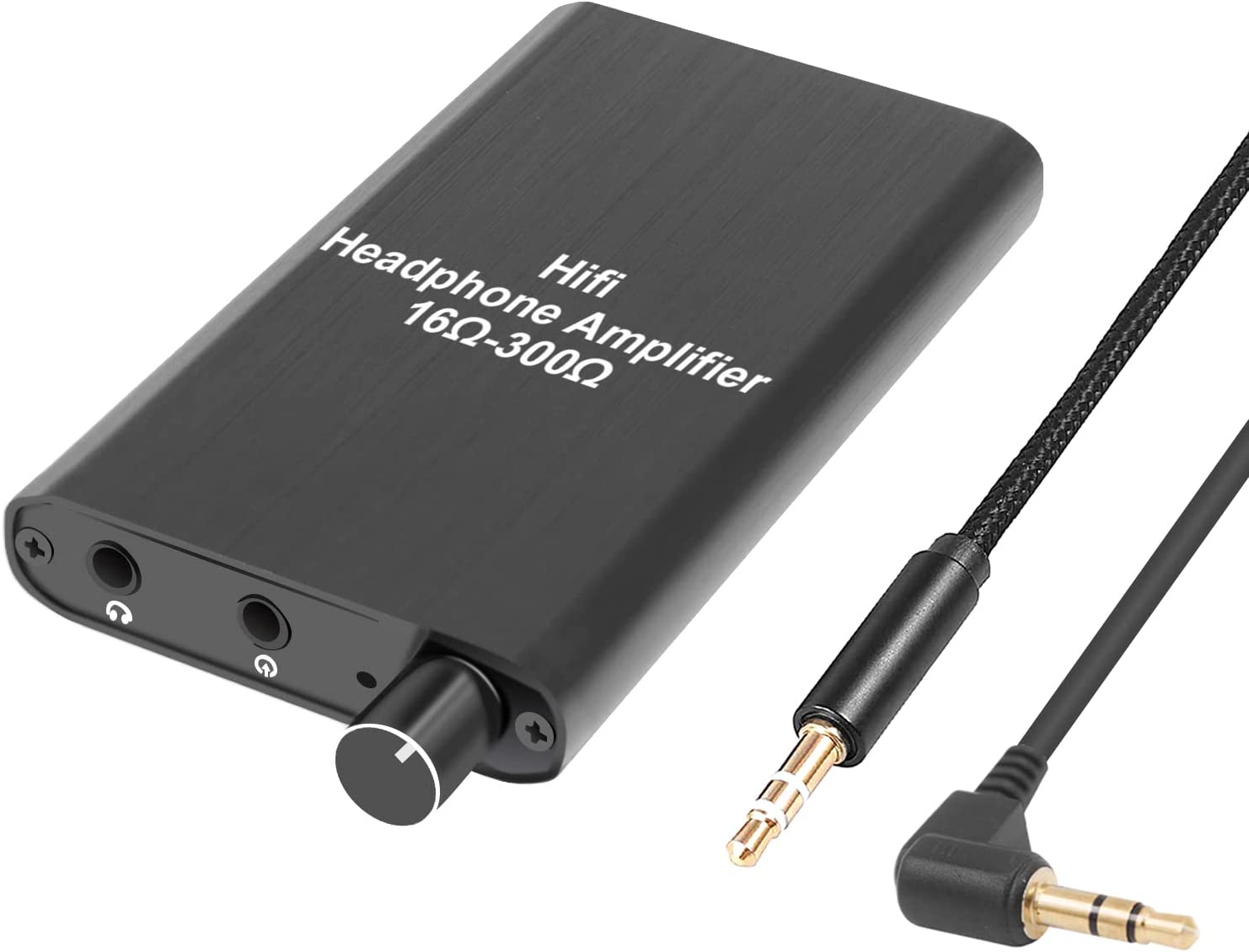         LVY Headphone Amplifier A010 Portable Headphone Amp 3.5mm Audio Rechargeable Two-Stage GAIN Switch HiFi Headphone Amplifier Compatible MP3/4, Phones, Computer and Various 3.5mm Audio Digital D
