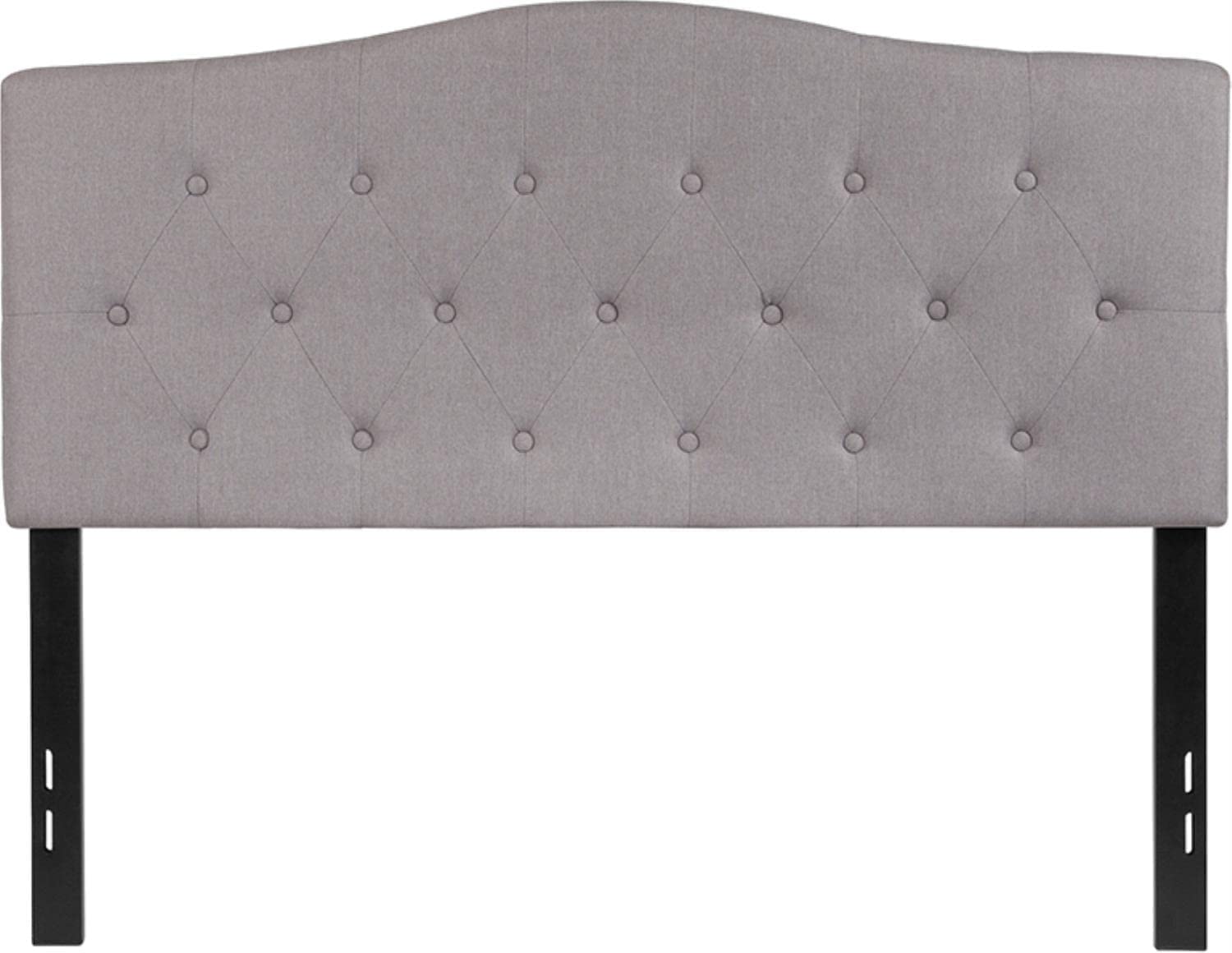 Flash Furniture Upholstered Headboard, Full, Light Gray