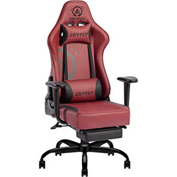          JOYFLY Gaming Chairs, Gaming Chair with Footrest Ergonomic High Back Gaming Chair for Adults Teens, Reclining Computer Chair with Headrest & Lumbar Support,350lbs, 4D Armrests, Red        
