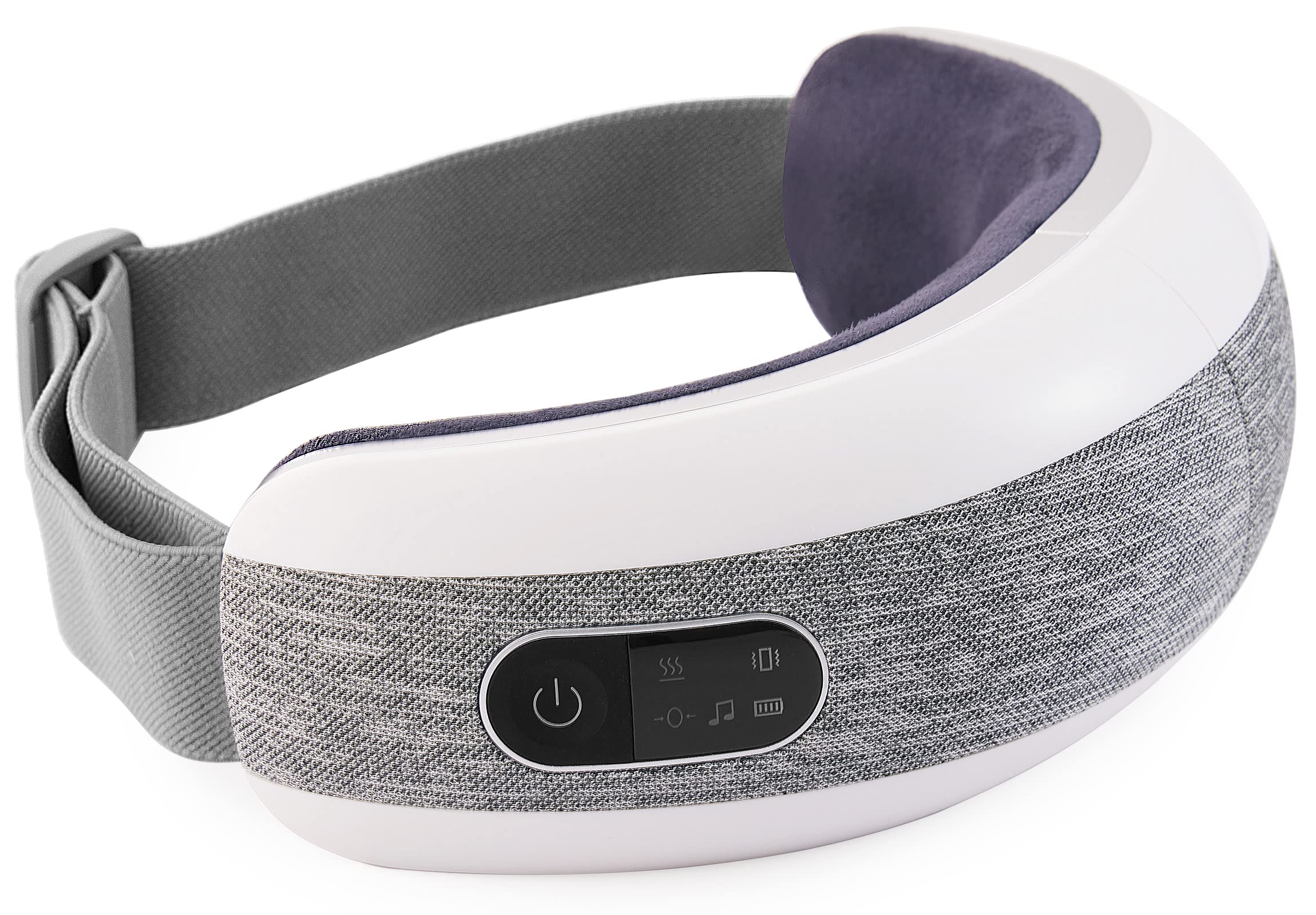 Eye Massager with Heat and Air Compression, Weighted Eye Masks with Bluetooth White Noise, Vibration Massage for Relax, Cordless and Rechargeable Sleep Mask Massager