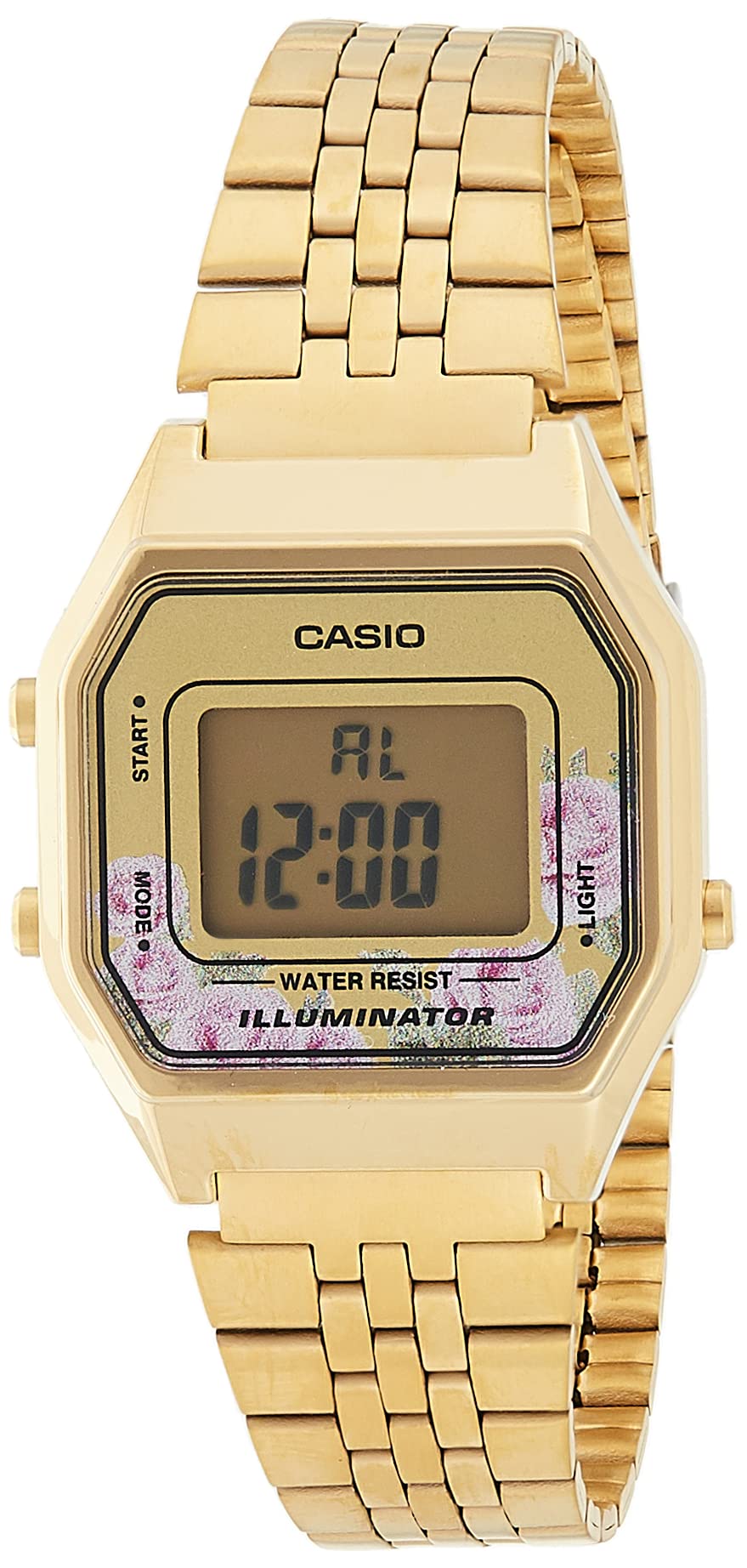 LA680WGA-4C Women's Vintage Gold Tone Alarm Digital Watch