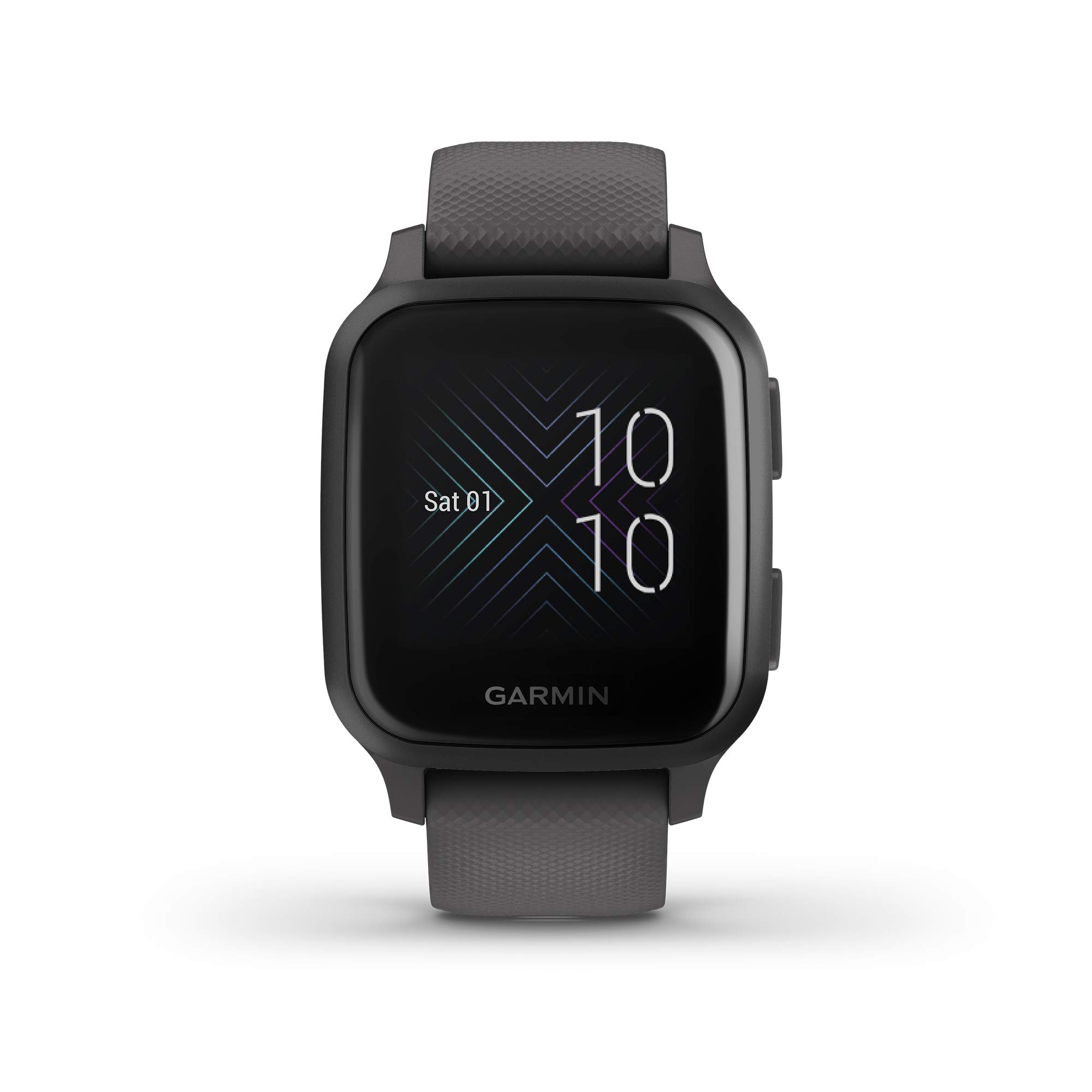 Garmin Venu Sq, GPS Smartwatch with Bright Touchscreen Display, Up to 6 Days of Battery Life, Slate Aluminum Bezel with Shadow Gray Case and Silicone Band, Slate Band