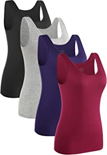 Womens Sleeveless Tank Tops Layering Tanks Undershirt Tank Top 3-4 Pack