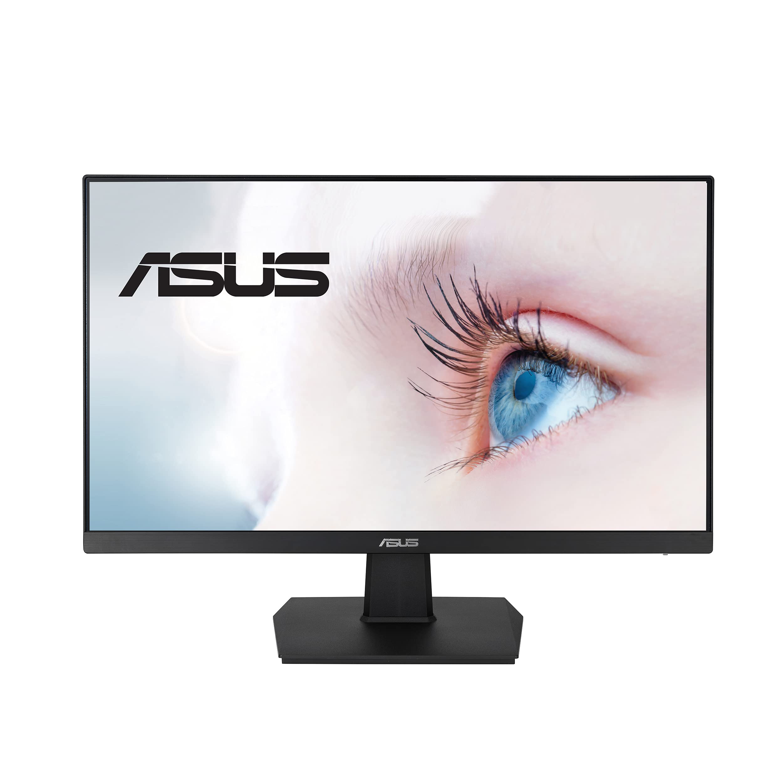 ASUS 23.8” 1080P Monitor (VA247HEY) - Full HD, 75Hz, 1ms, Adaptive-Sync/FreeSync, Eye Care, Low Blue Light, Flicker Free, HDMI, DVI, VGA, VESA Wall Mountable, Frameless