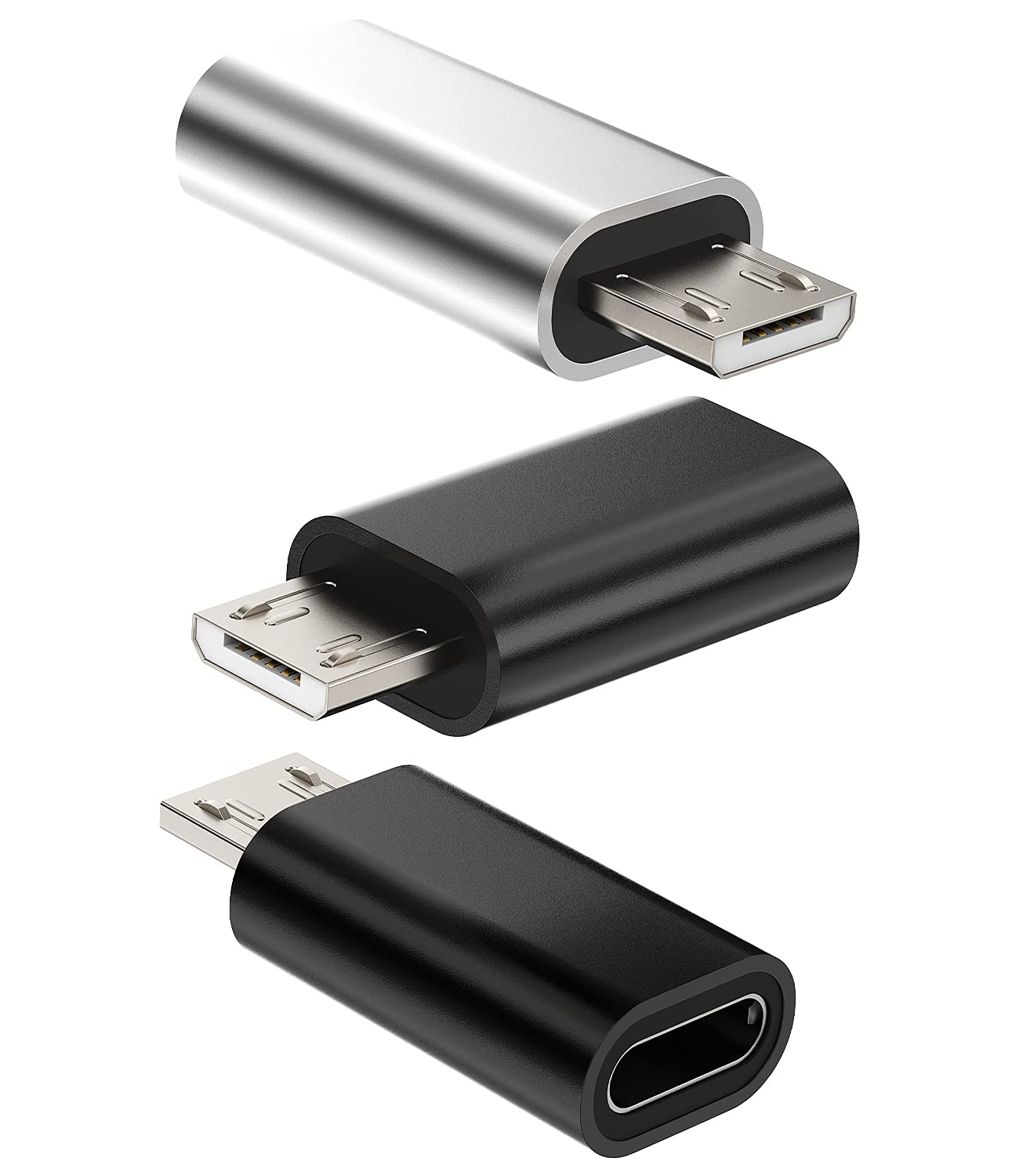 3Pack,Compatible for Lightning Female to Micro USB Male Adapter for Apple Compatible with iPhone 7 8 Plus x xr xs 11 12Mini pro for Ipad Power Connector Samsung Galaxy S7 S6 Edge,Nexus 5,LG Converter