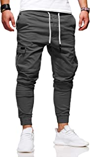 Mens Cargo Pants Casual Hiking Pants Workout Joggers Sweatpants for Men