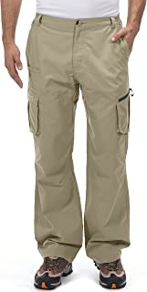 Men's Quick Dry UPF 50+ Cargo Pants, Stretch Lightweight Outdoor Hiking Pants