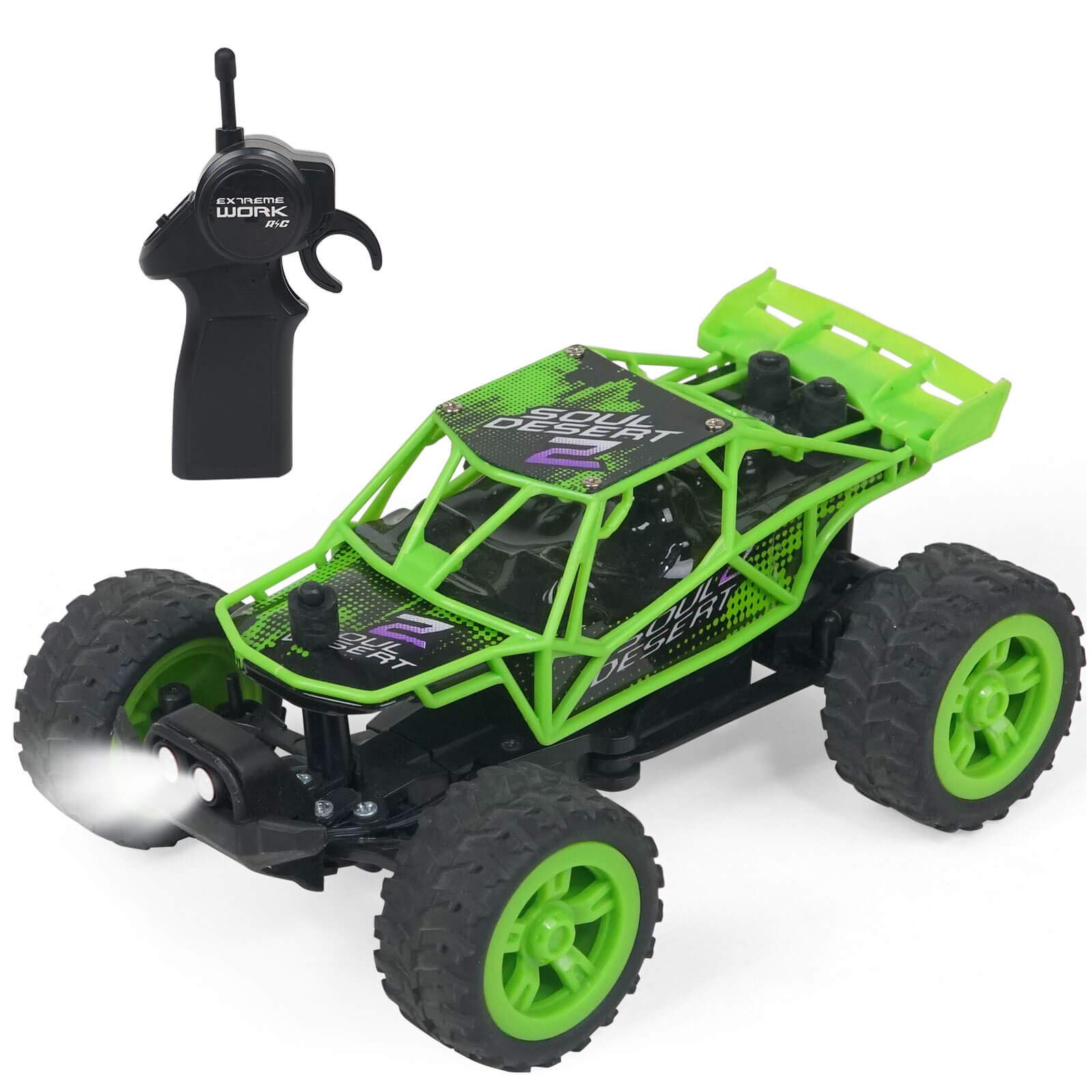 WOWRC 1/32 Scale RC Car Mini Remote Control Car 25KM/h Led Light High Speed Buggy 2.4Ghz RTR Fast Vehicle Hobby Toys for Boys Kids Gift