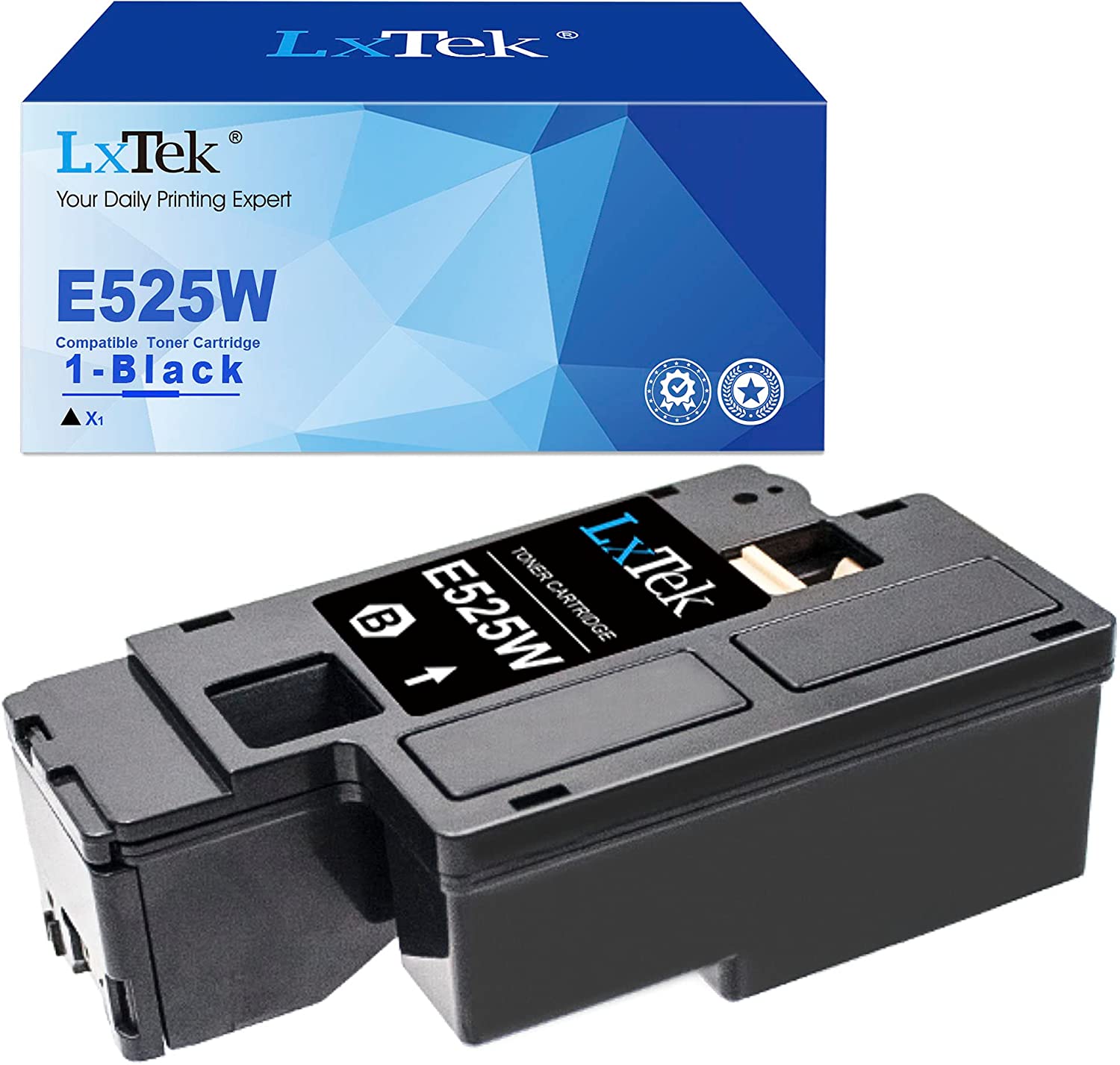         LxTek Compatible Toner Cartridge Replacement for Dell E525W E525DW E525 525 to use with E525W Color Laser Printer (1 Black, High Yield)       