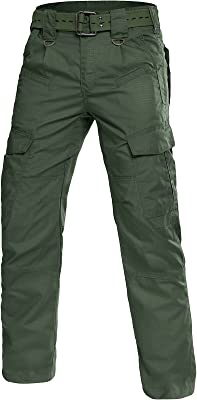 Men's Casual Cargo Pants Military Army Camo Pants Combat Work Pants with Multiple Pockets