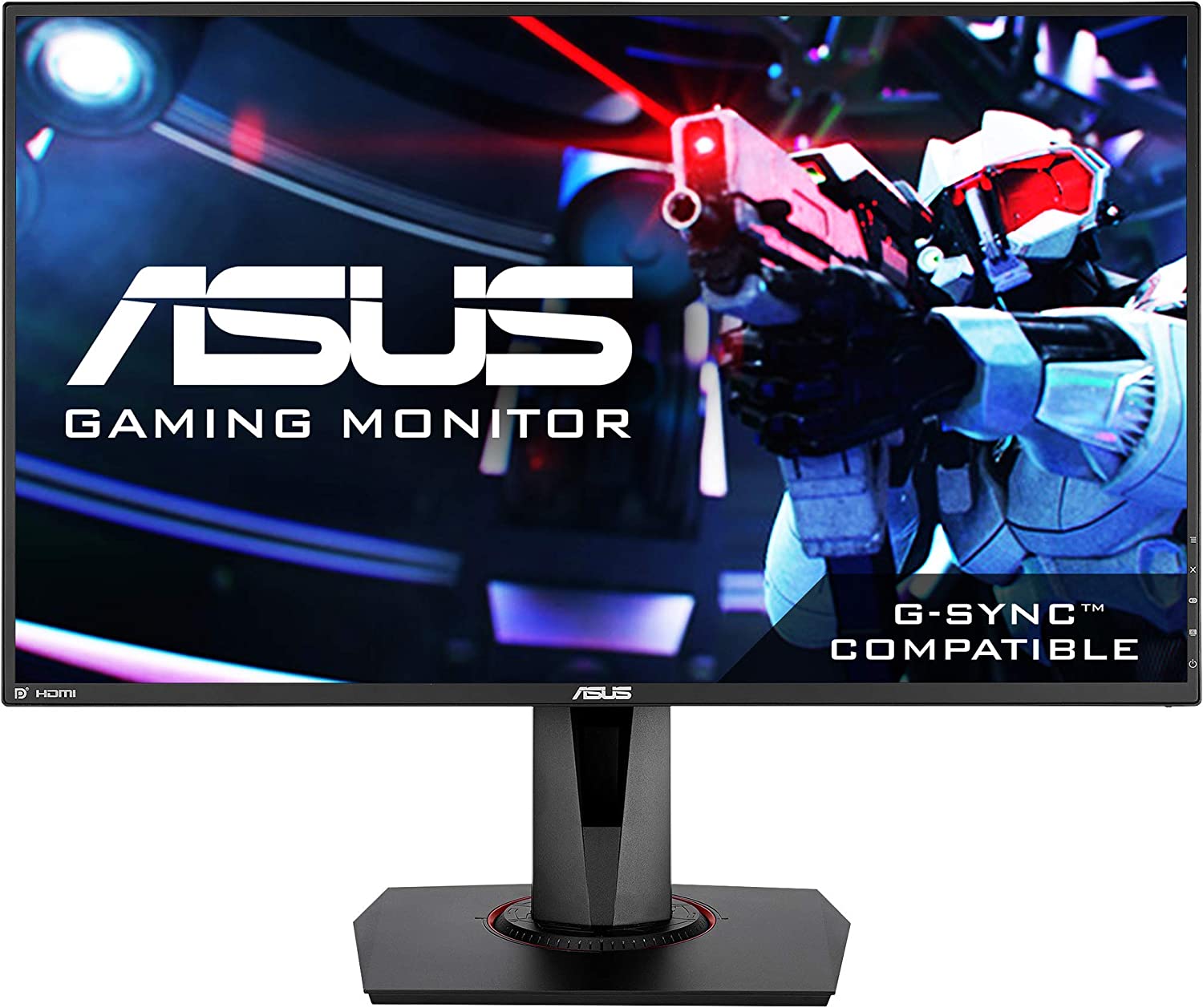         ASUS VG278Q 27" Full HD 1080P 144Hz 1ms Eye Care G-Sync Compatible Adaptive Sync Gaming Monitor with DP HDMI DVI       