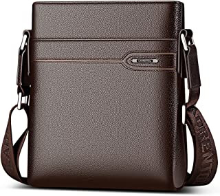 Men's Genuine Leather Shoulder Bag, Business Crossbody Bag for Men Messenger Bags Leather Purse Men's Side Bags