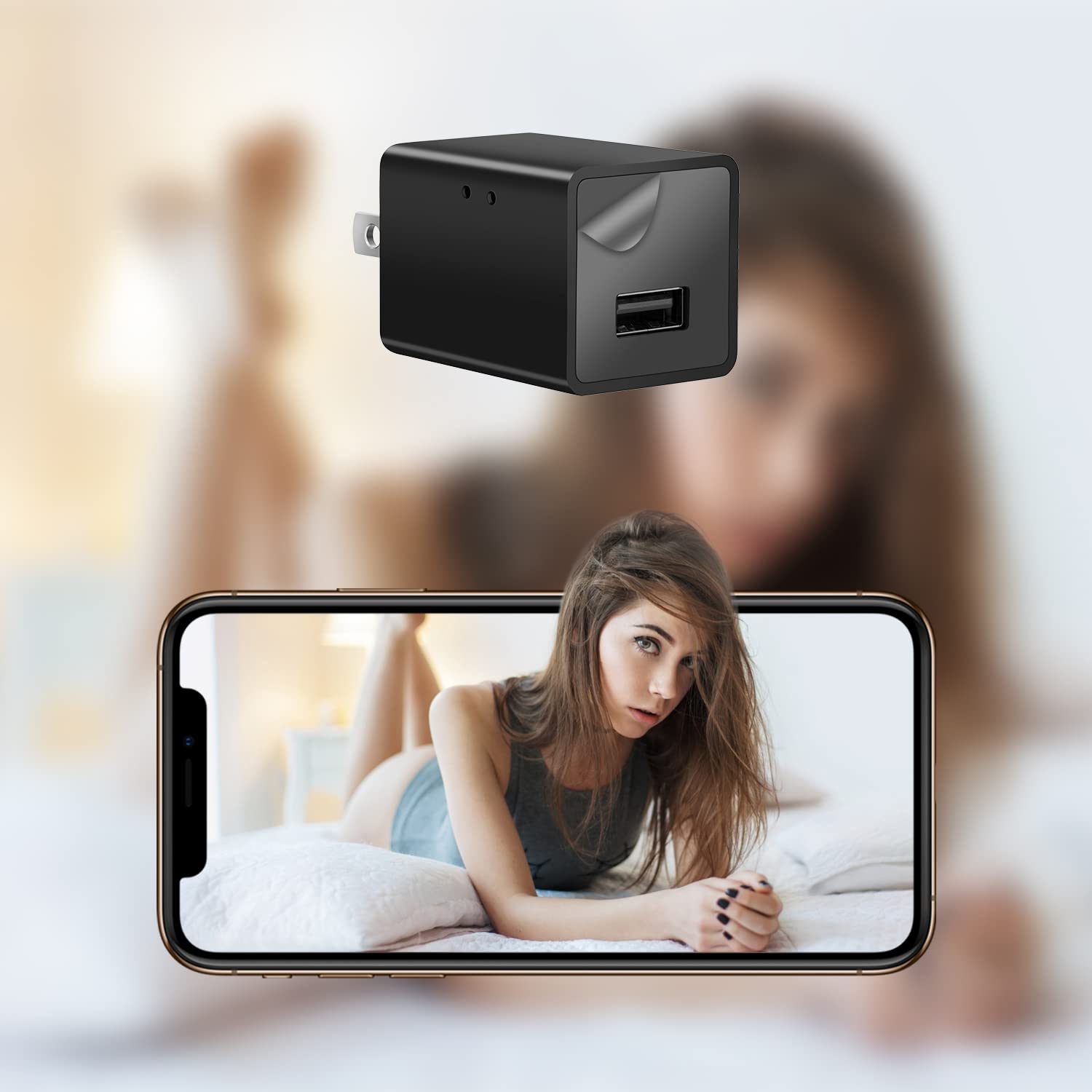 1080P WiFi Camera for Home Office Security,Spy Camera Detector, Security Cameras for Home,Smart Baby Security Wireless secret Camera for Surveillanc