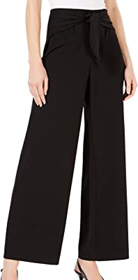 Womens Tied Casual Wide Leg Pants