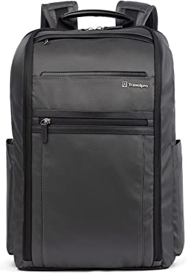 Crew Executive Choice 3 Slim Backpack fits up to 15.6 Laptops and Tablets, Men and Women, Water-Resistant, Titanium Grey