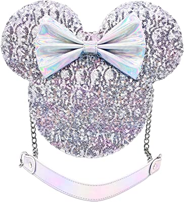X LASR Exclusive Disney Holographic Minnie Sequin Crossbody Bag - Fashion Bags Cute Crossbody Bags Disneybound Cosplay
