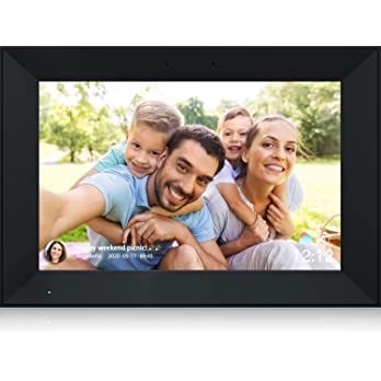         Digital Photo Frame 10.1 Inch WiFi Digital Picture Frame IPS HD Touch Screen Smart Cloud Photo Frame with 16GB Storage, Auto-Rotate, Easy Setup to Share Photos or Videos Remotely via AiMOR AP