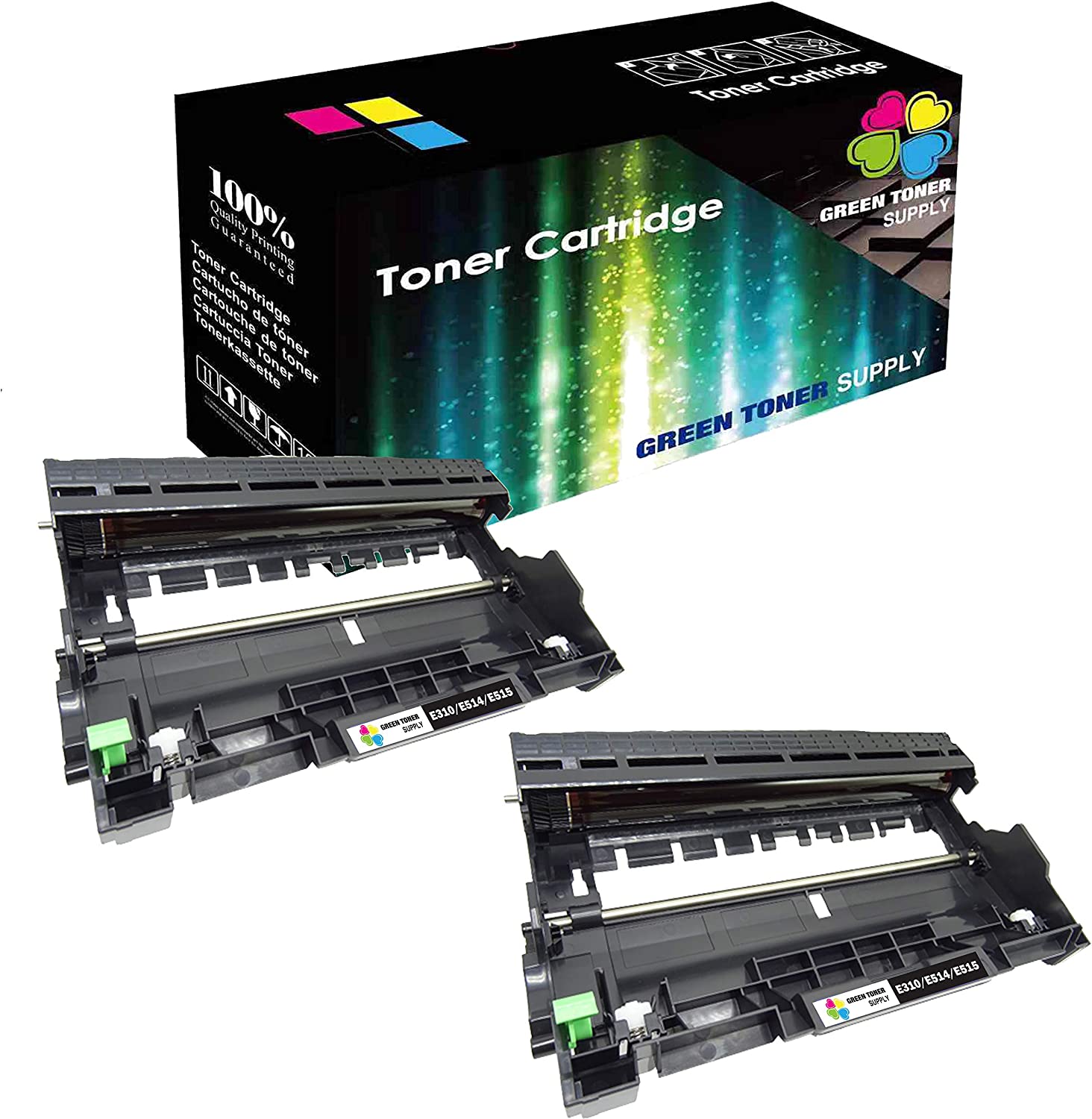         (Pack of 2) GTS Compatible for E515DR Drum Unit (Drum for E310 E515 E514 Toner Cartridge) Replacement for Dell E310dw E514dw E515dw E515dn Printer       