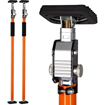          Cabinet Jack Support Pole, 3rd Hand Support System with Adjustable Length Non-Slip Pads and Telescopic Pole with Rotating Head, 2 Packs Jack suit for Kitchen or Home improvement (35~64INCH)  