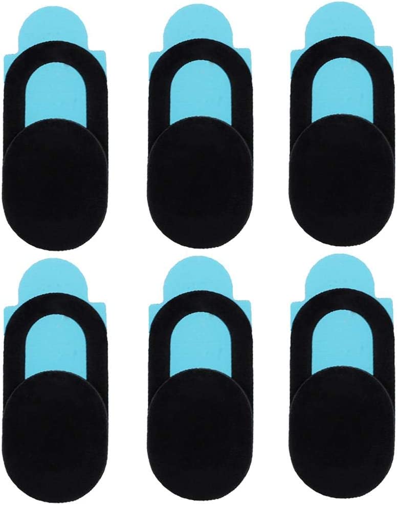         ASHATA ABS T3 Webcam Cover 0.8mm Thin Web Camera Cover Privacy Securtiy Protection for Laptops Smartphones (Black)(6pcs)       