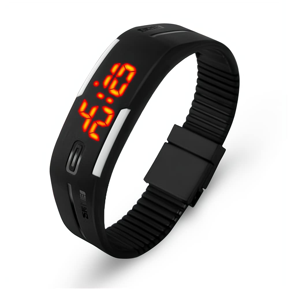 Fashion Digital Watch Waterproof Minimalist Sports Wrist Watch Rubber Bracelet Watches for Boys Girls Men Womens